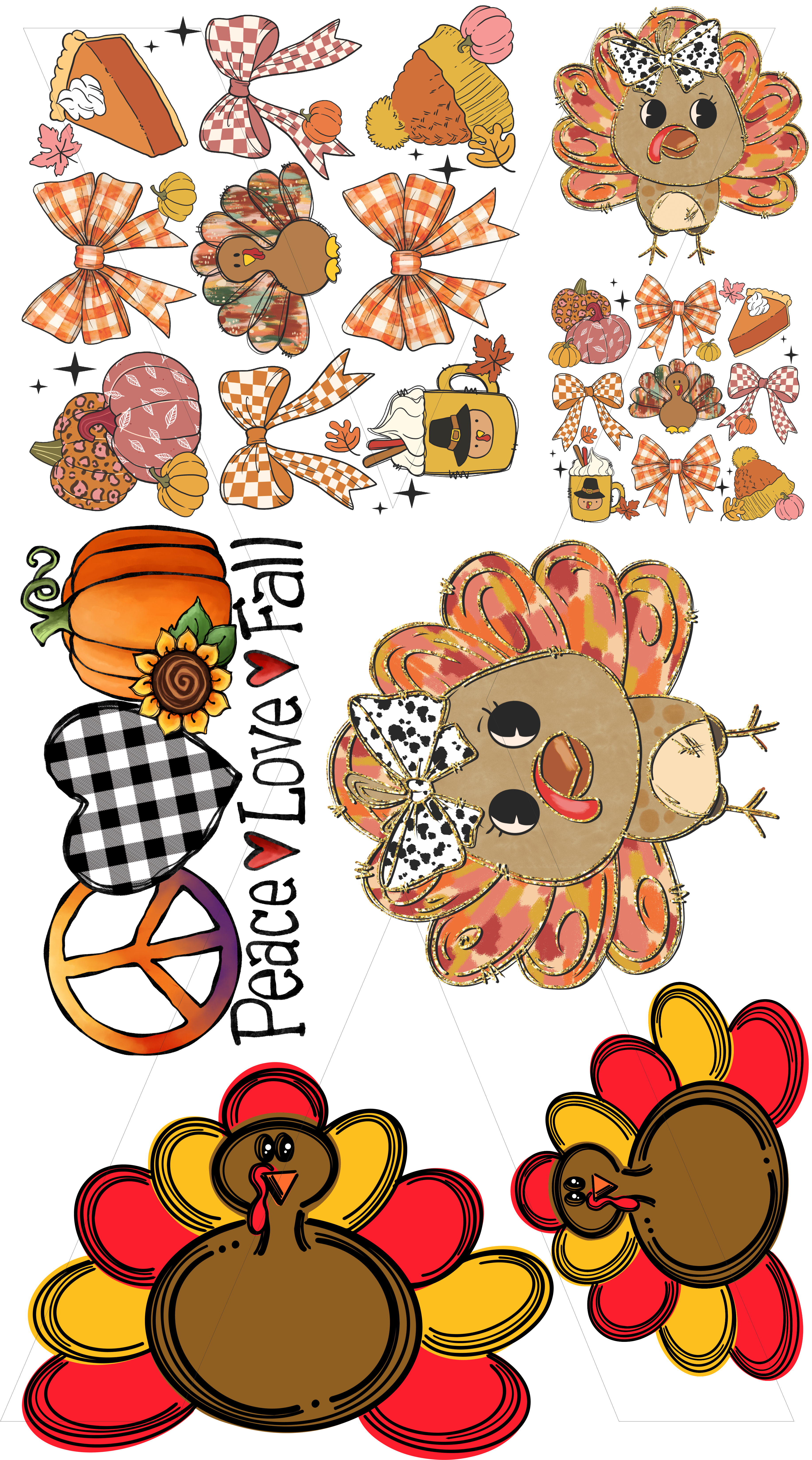 Kids Thanksgiving Gang Sheet - DTF Transfer