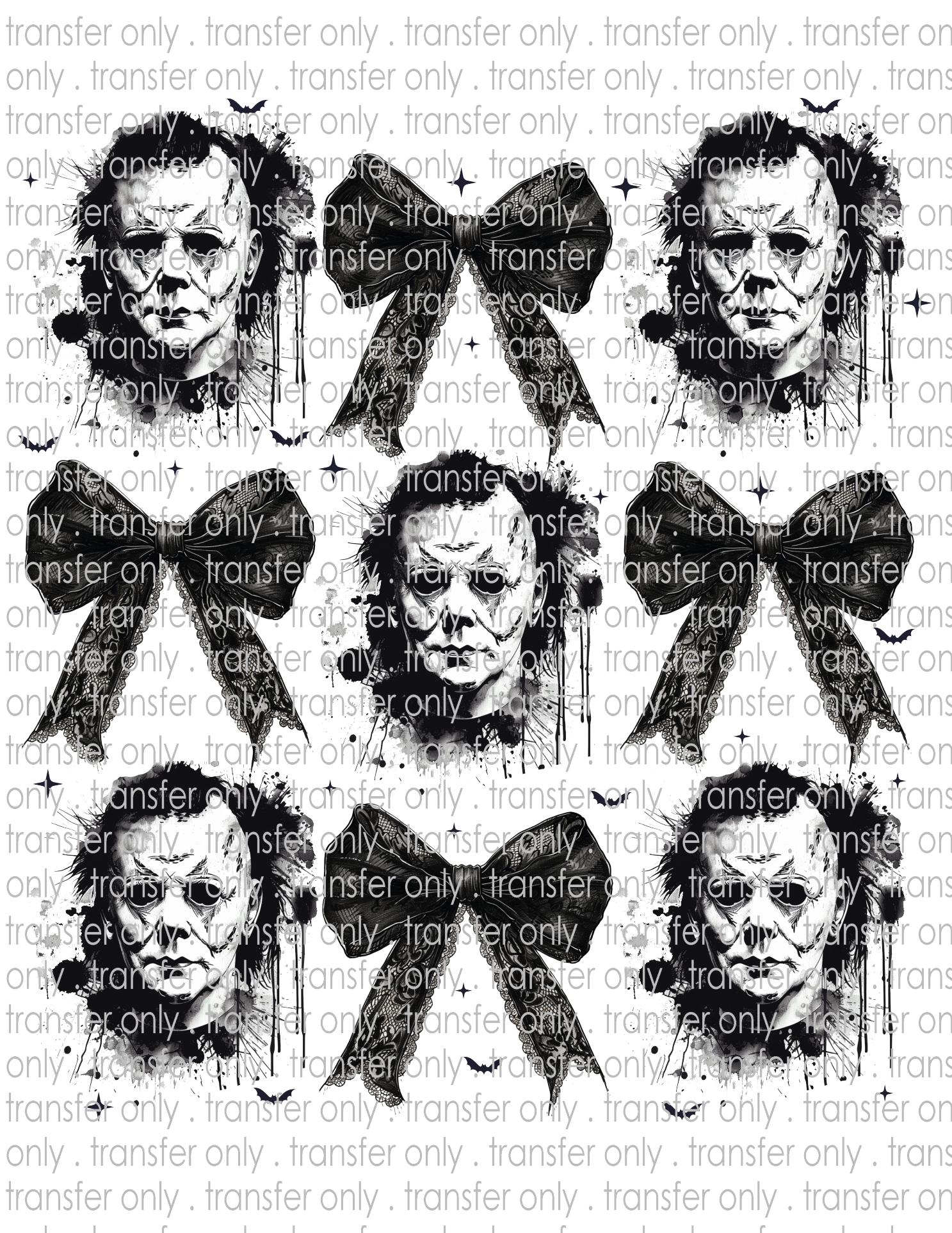 Horror Heads - Waterslide, Sublimation Transfers