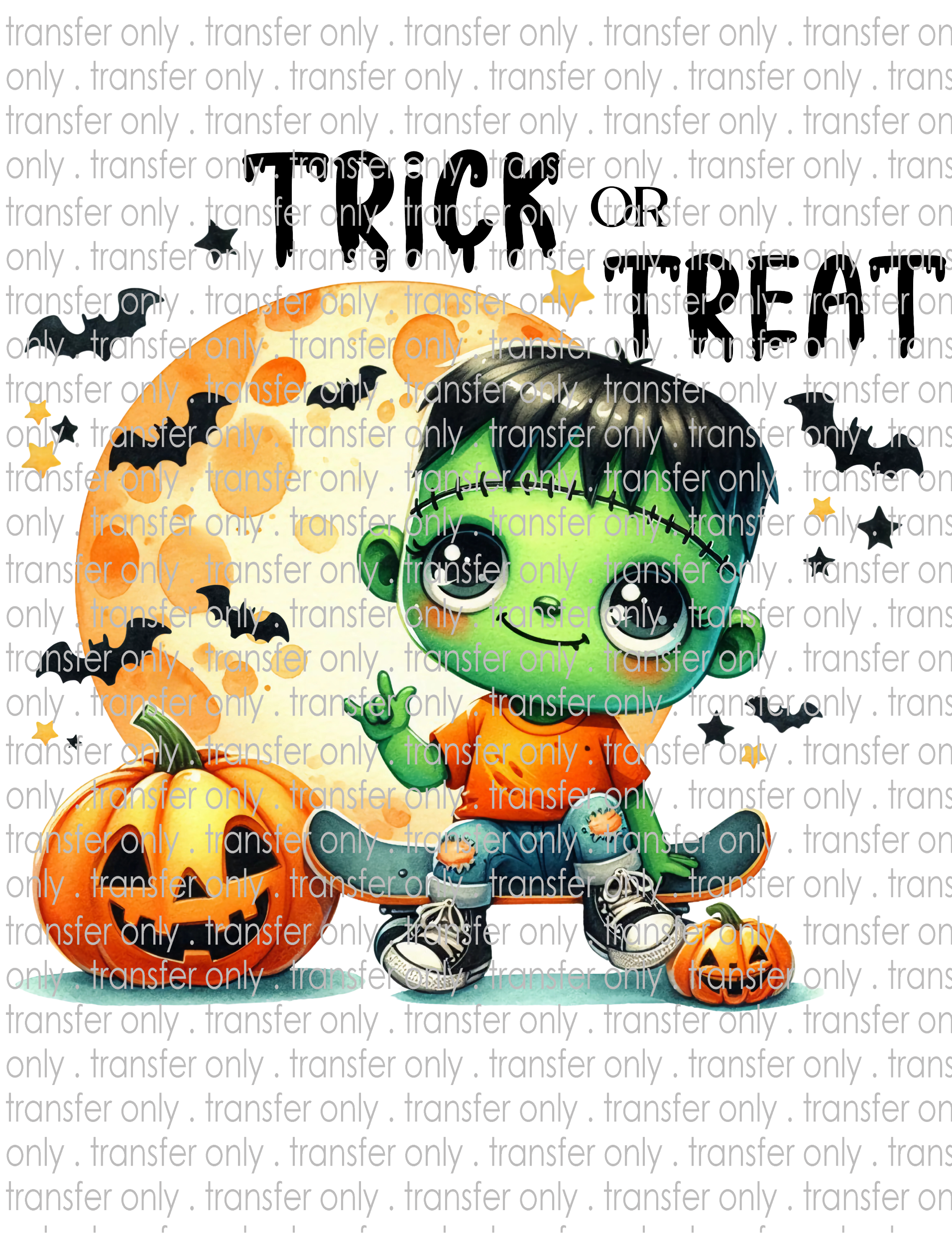 Trick or Treat Halloween - Waterslide, Sublimation Transfers