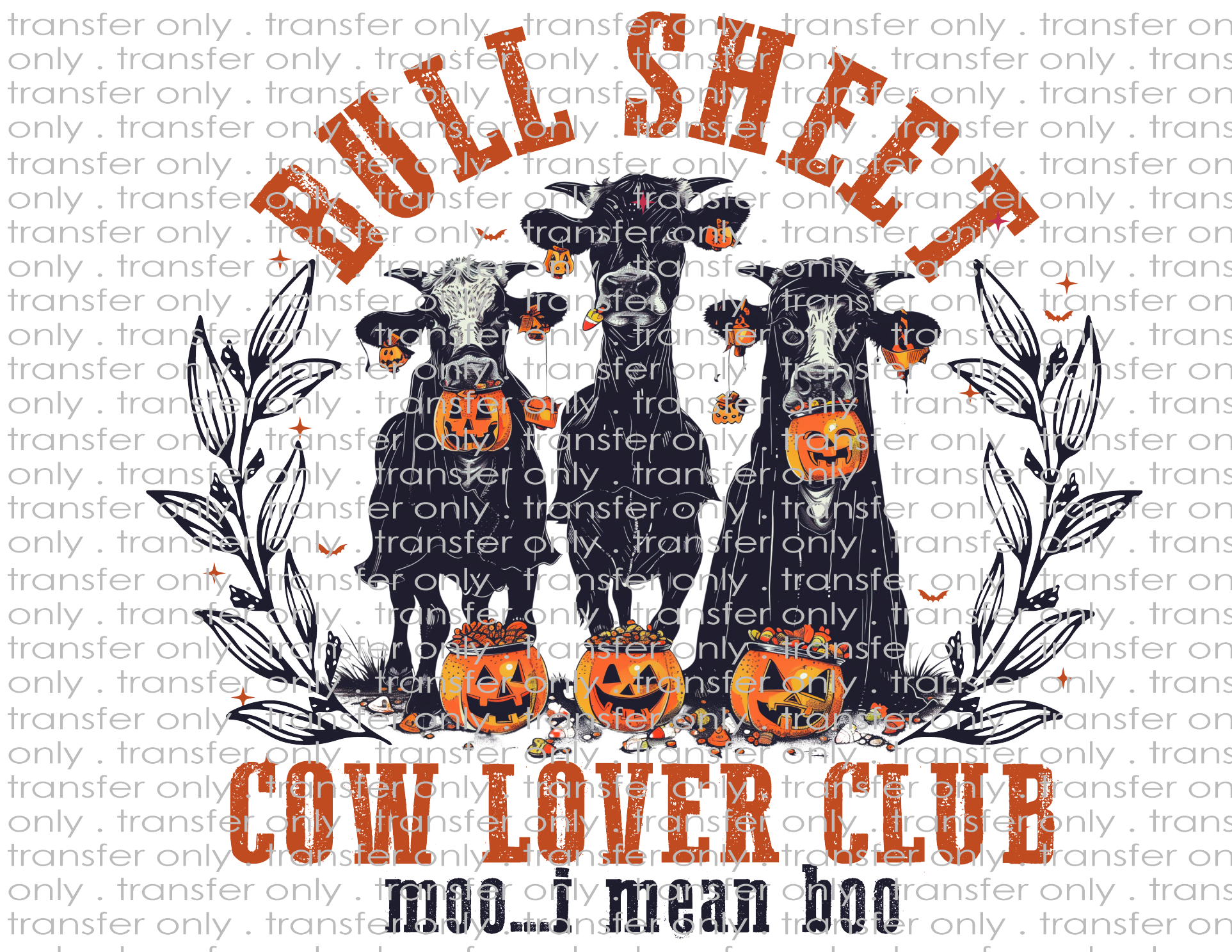 Bullsheet Cow Lover Club- Waterslide, Sublimation Transfers