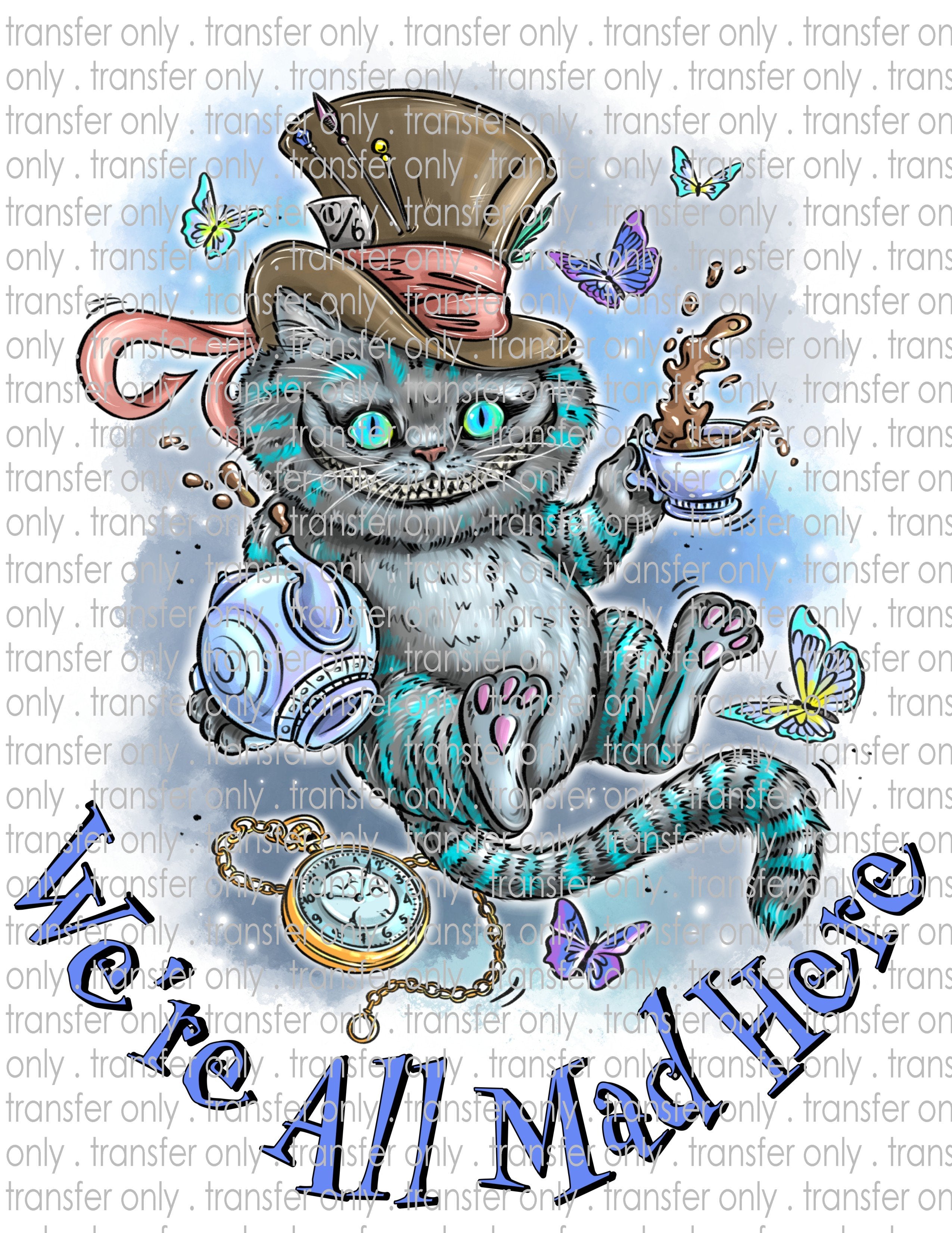 Cheshire Cat - Waterslide, Sublimation Transfers