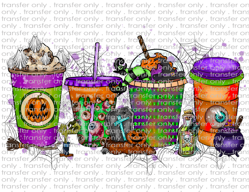 Halloween Coffees - Waterslide, Sublimation Transfers
