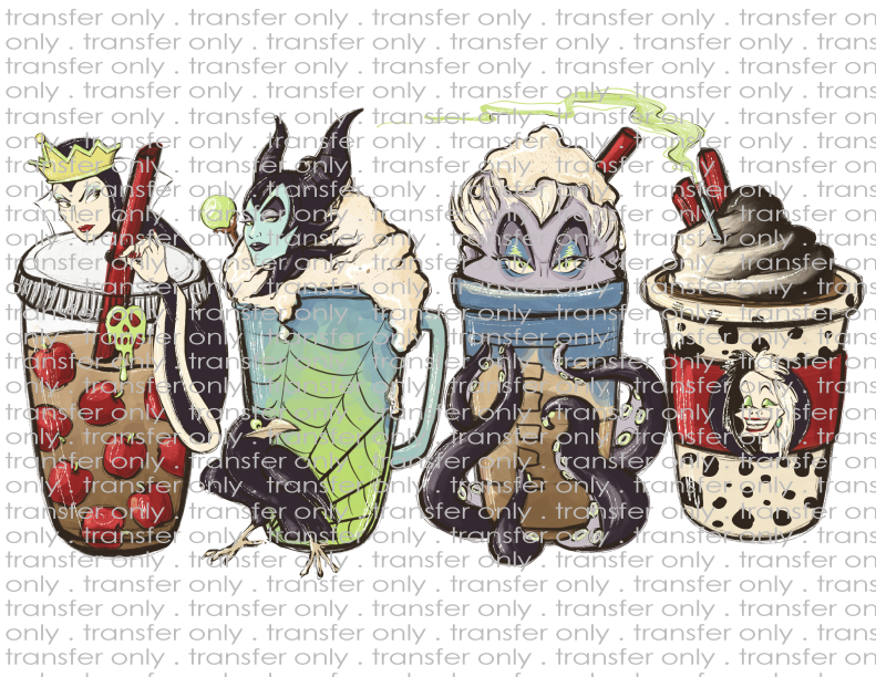 Halloween Witches Coffees - Waterslide, Sublimation Transfers