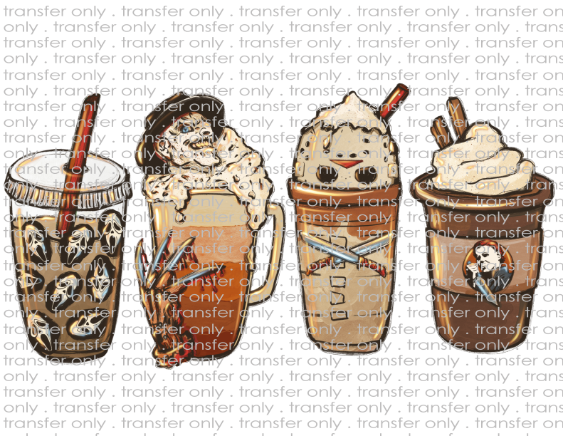 Halloween Horror Coffees - Waterslide, Sublimation Transfers
