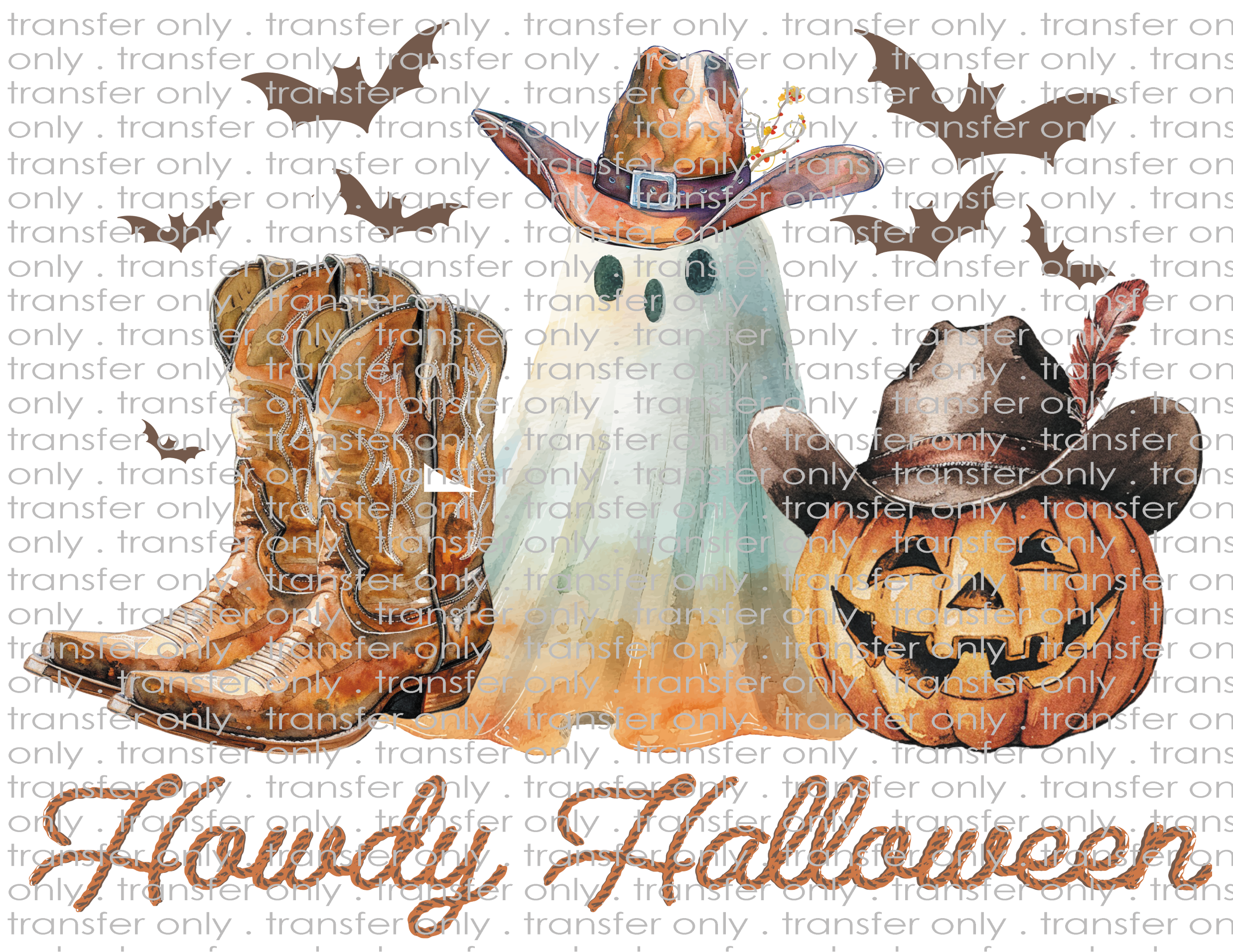 Howdy Halloween - Waterslide, Sublimation Transfers