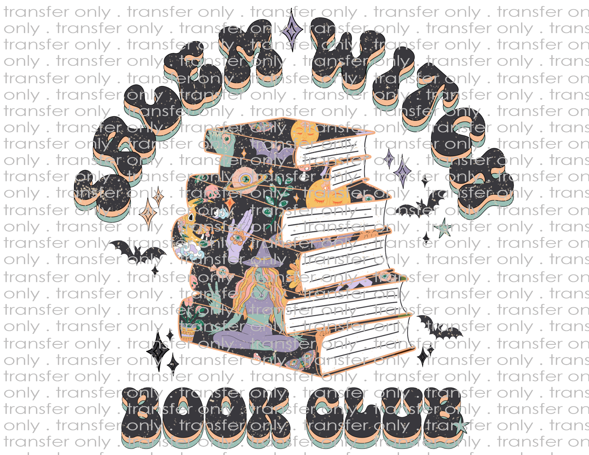 Salem Witch Book Club - Waterslide, Sublimation Transfers