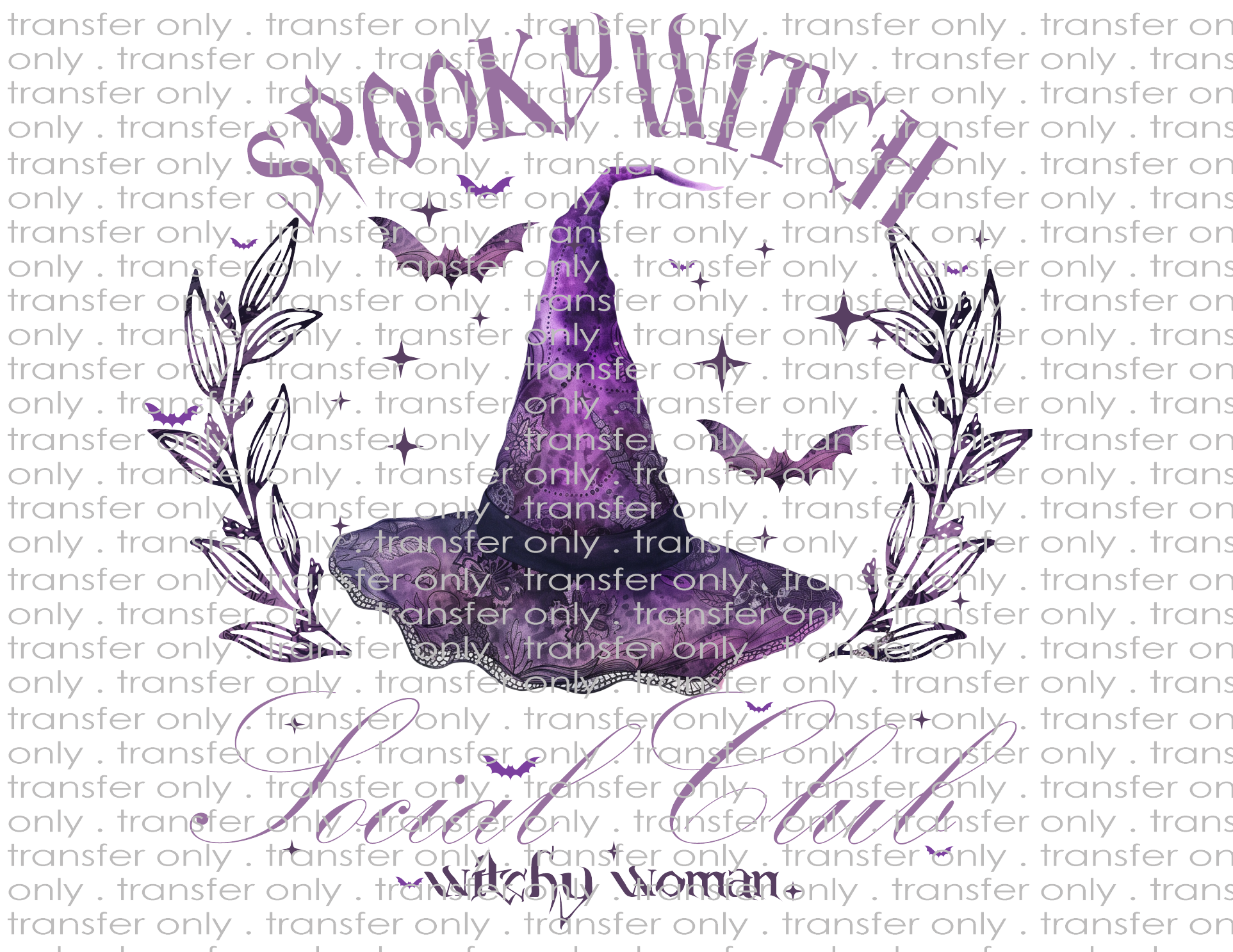 Spooky Witch Social Club - Waterslide, Sublimation Transfers