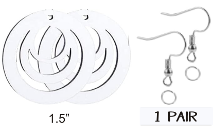 Hollow Round Earring Pair - Sublimation Blanks