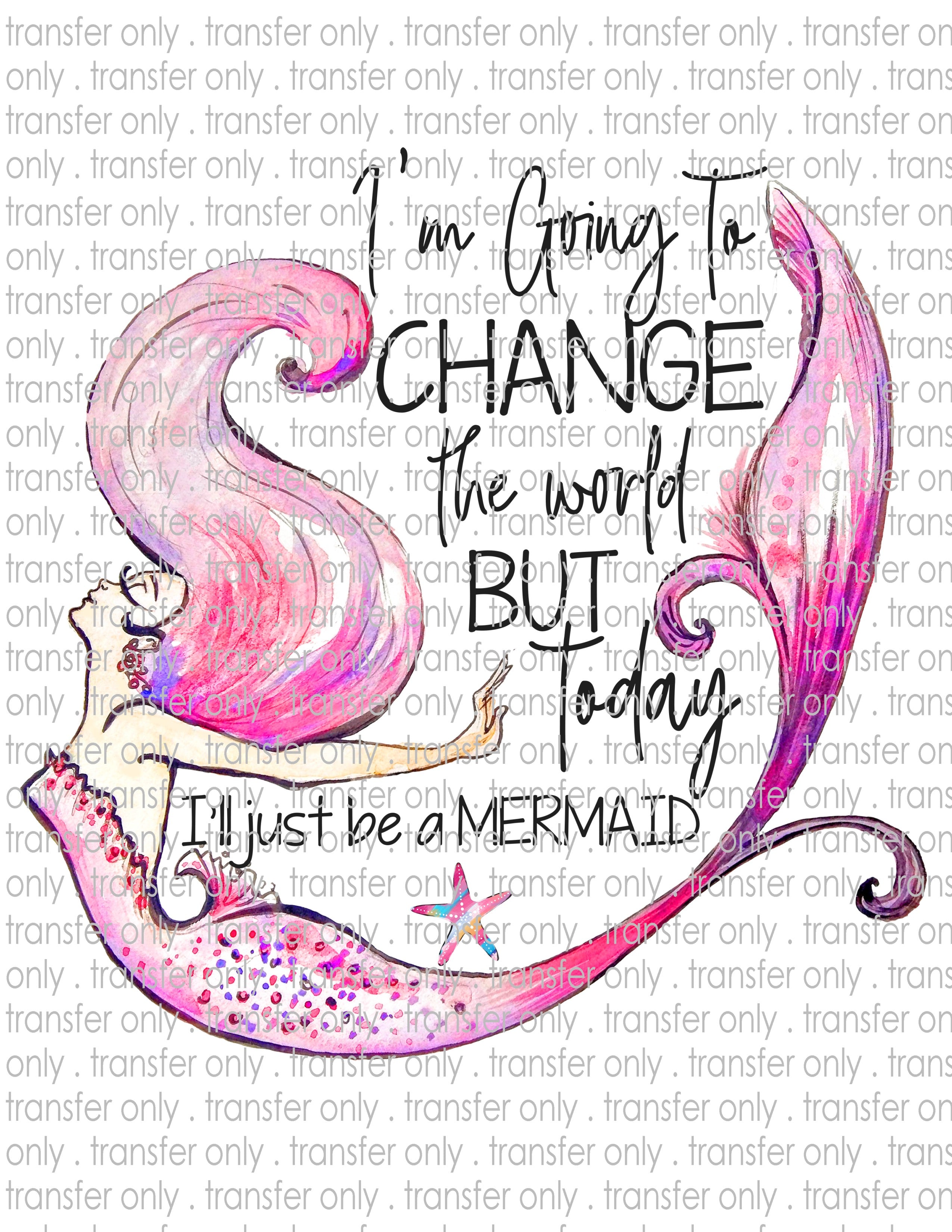 Mermaid - Waterslide, Sublimation Transfers