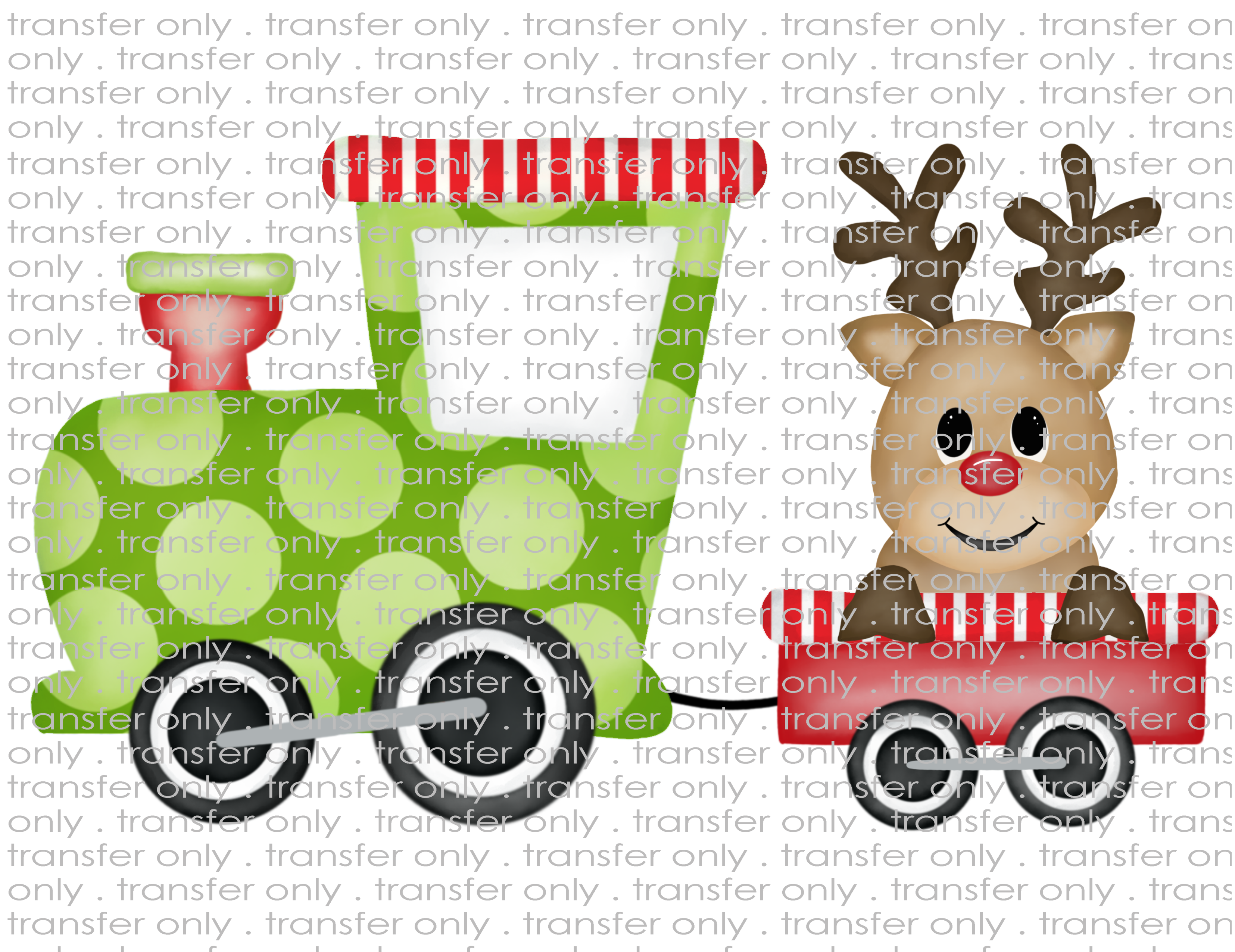 Kids Rudolph Train - Waterslide, Sublimation Transfers