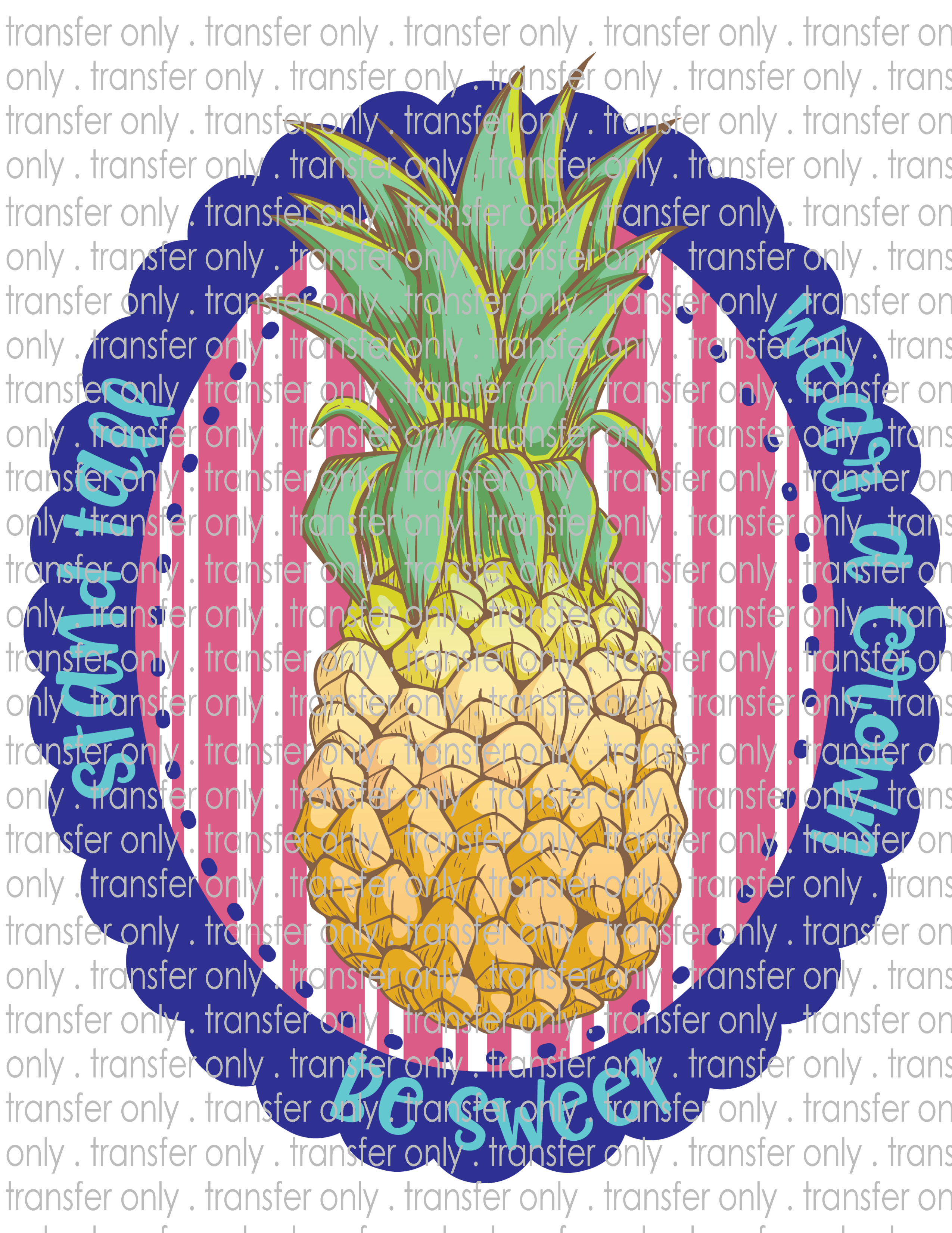 Sweet Pineapple Frame - Waterslide, Sublimation Transfers