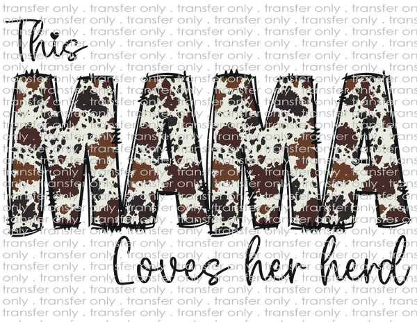 This Mama Loves Her Herd - Waterslide, Sublimation Transfers