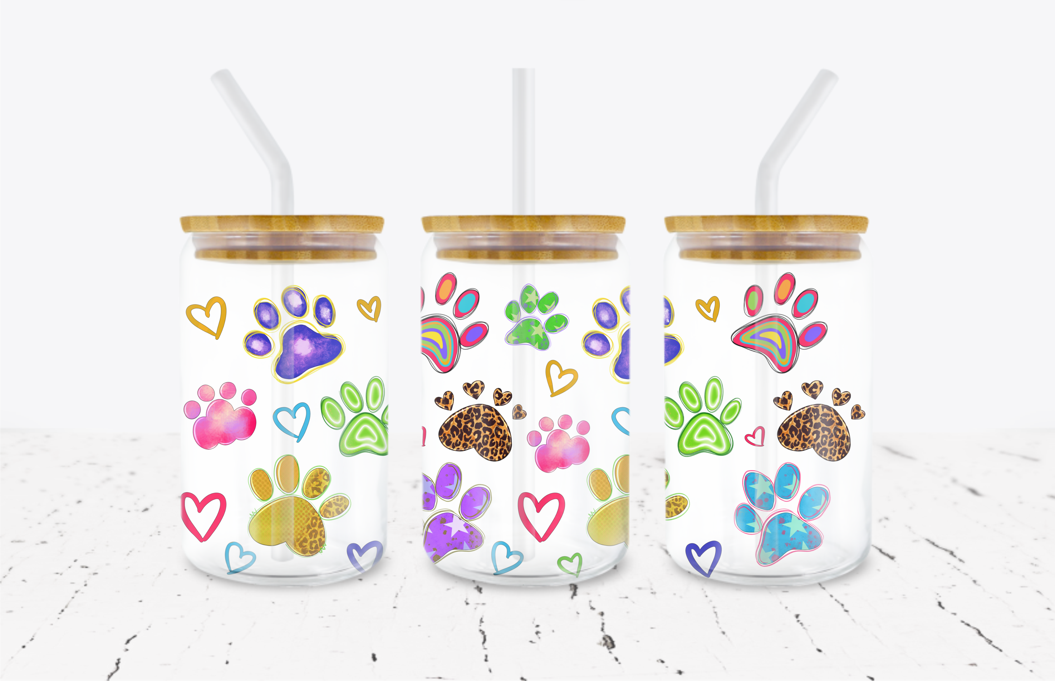Pet Paws -  UV DTF Transfer Wraps