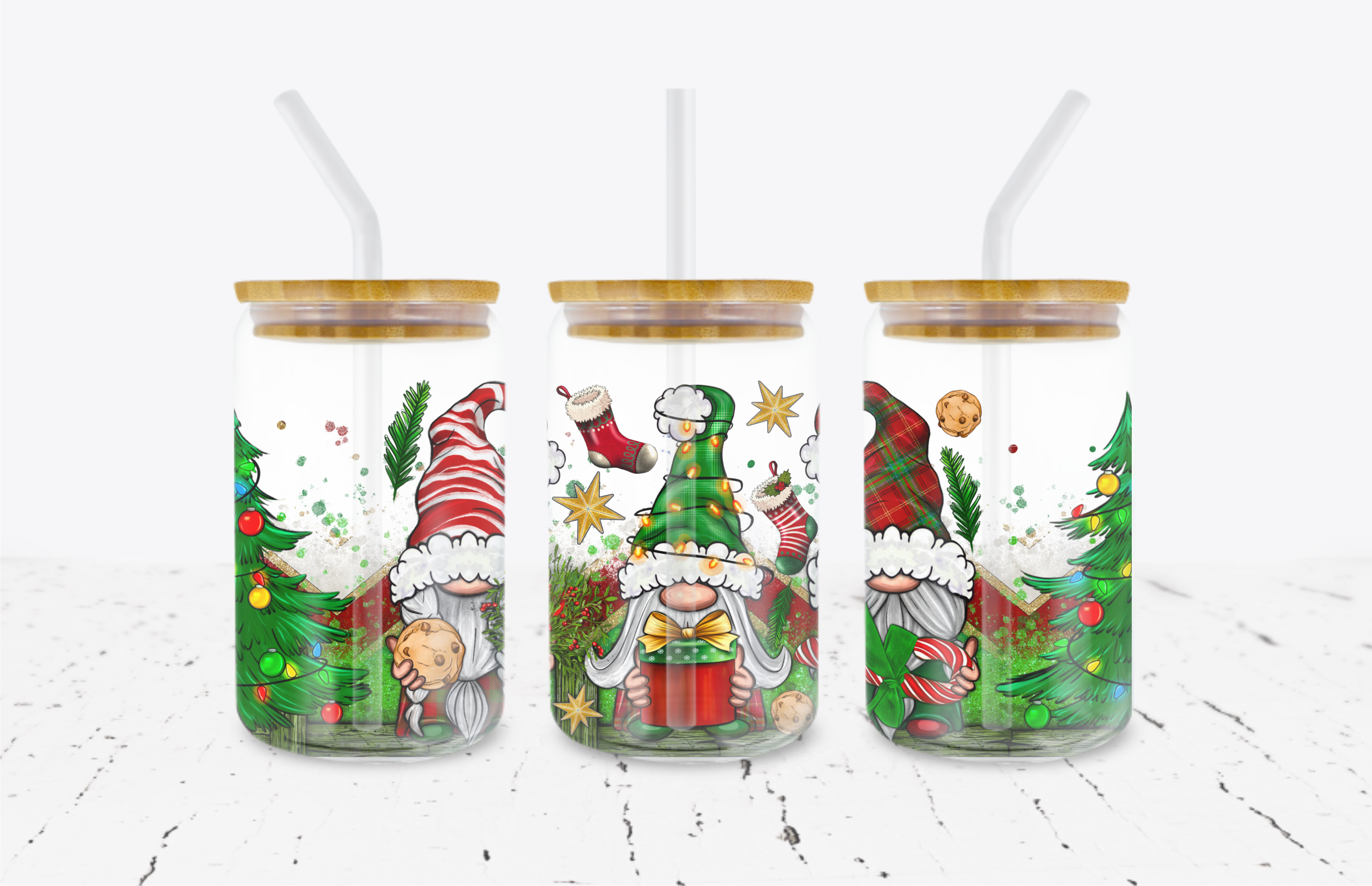 Christmas Gnomes -  UV DTF Transfer Wraps