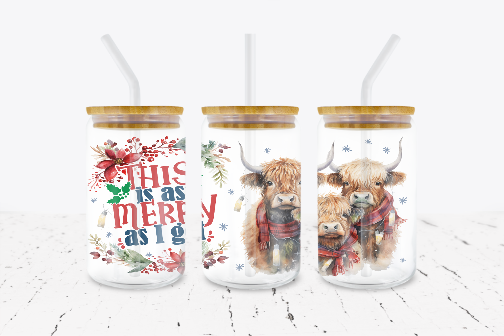 This Is As Merry As It Gets - 16 oz Libbey Glass Can Wrap