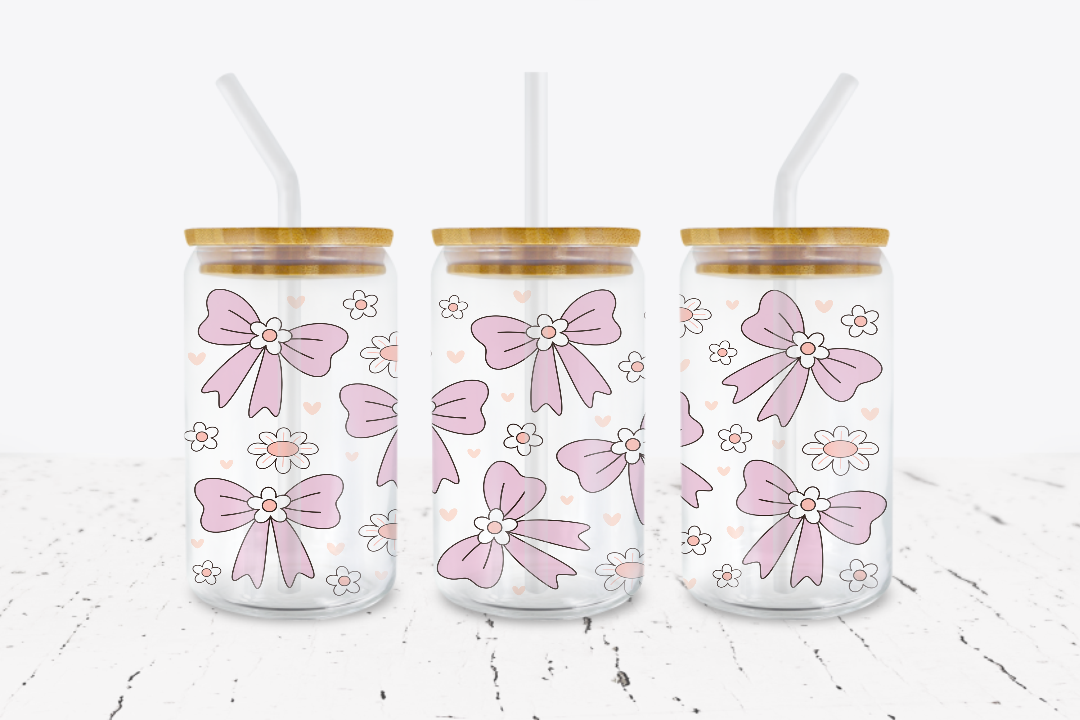 Bows & Daisies -  UV DTF Transfer Wraps