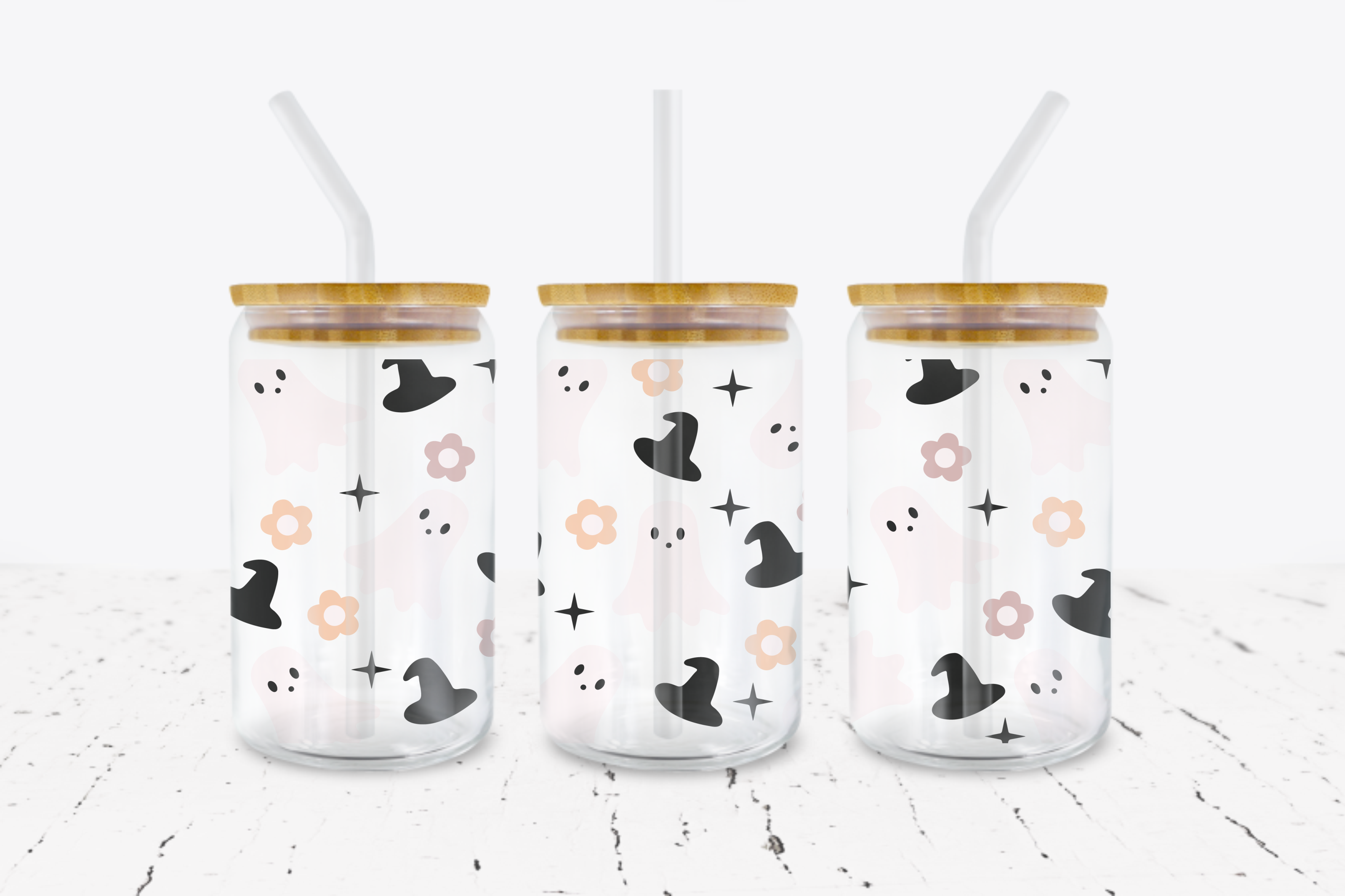 Ghosts & Witch Hats -  UV DTF Transfer Wraps