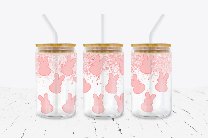 Easter Bunnies - 16 oz Libbey Glass Can Wrap