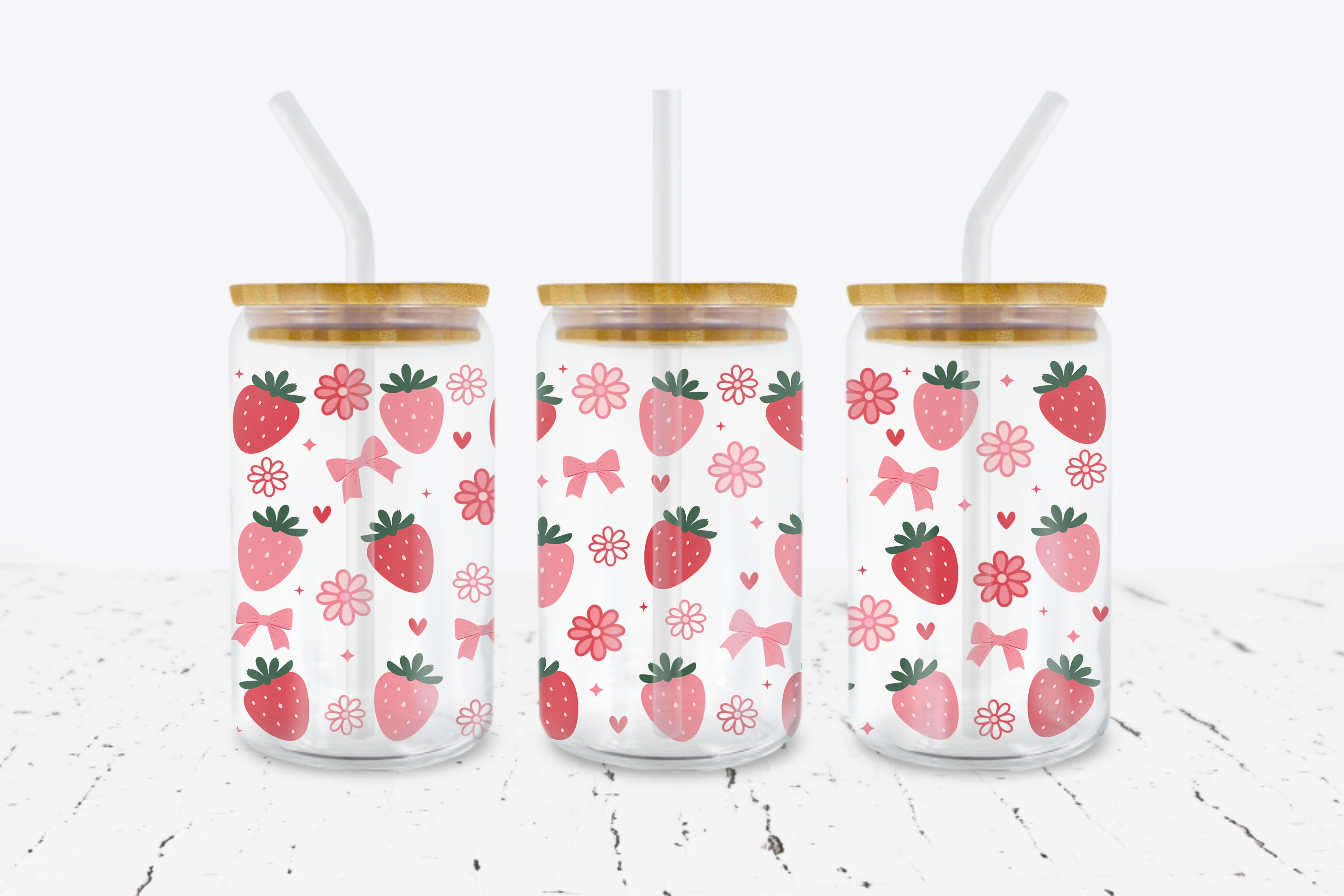 Strawberry Coquette -  UV DTF Transfer Wraps