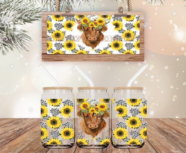 Country Cow - 16 oz Libbey Glass Can Wrap