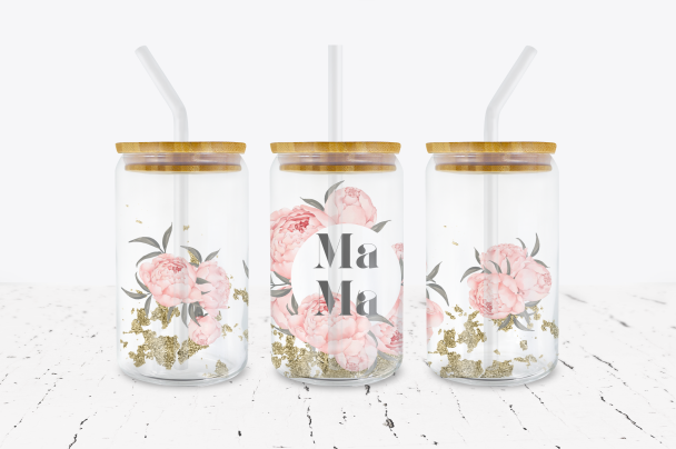 Mama - 16 oz Libbey Glass Can Wrap