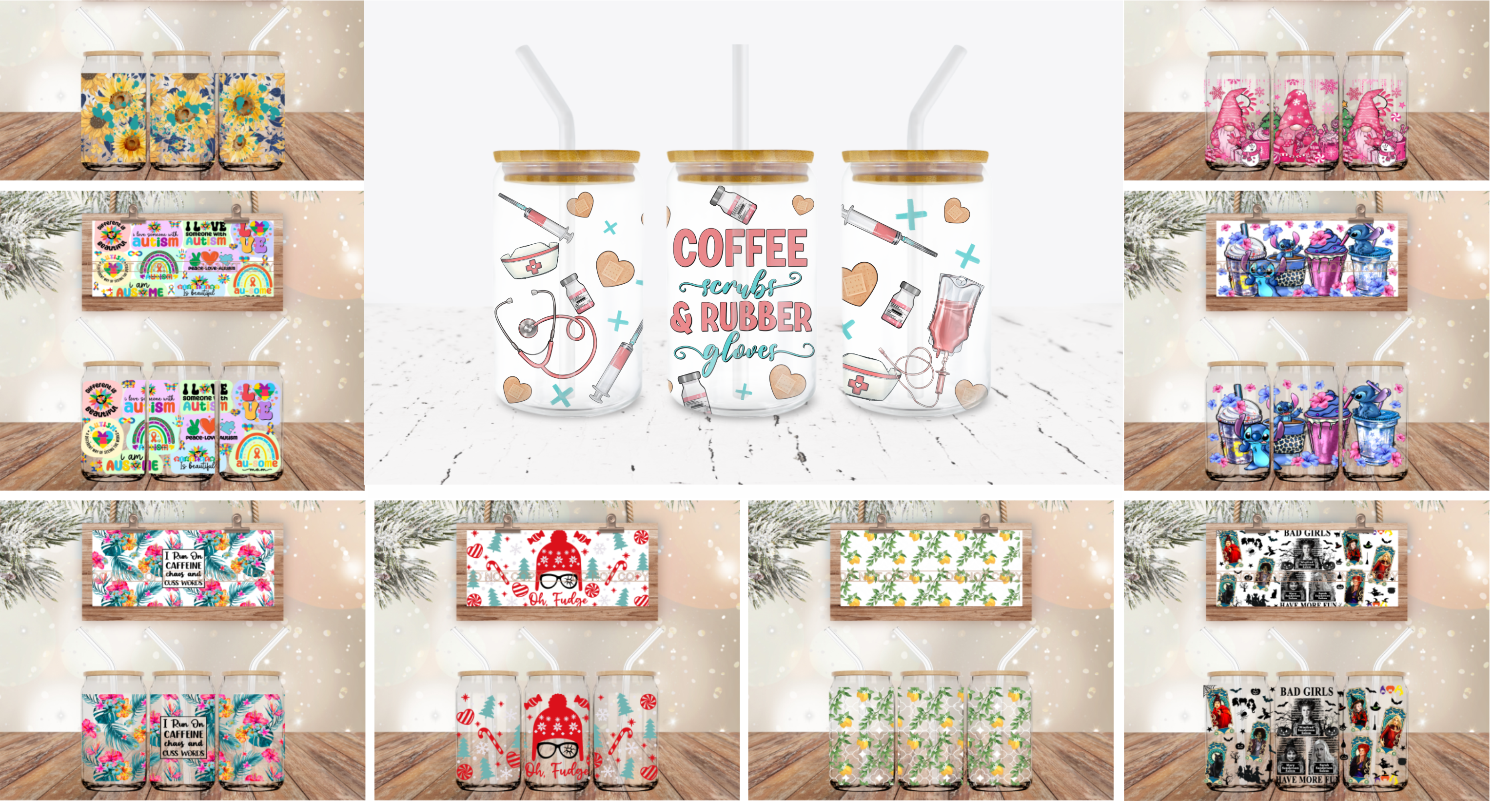 16 oz - Libbey Tumbler Wrap Sublimation Transfers