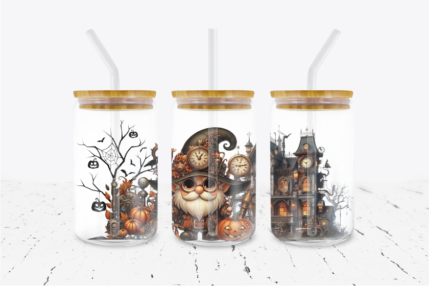Halloween Gnome - 16 oz Libbey Glass Can Wrap