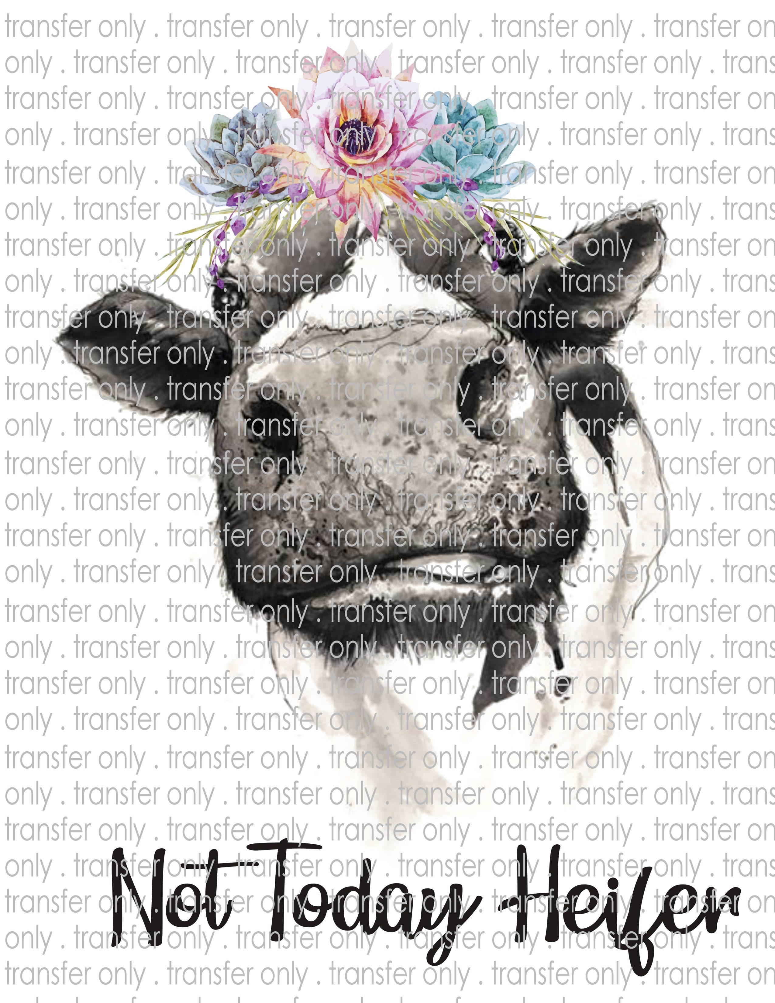 Waterslide, Sublimation Transfers - Country Cow Heifer