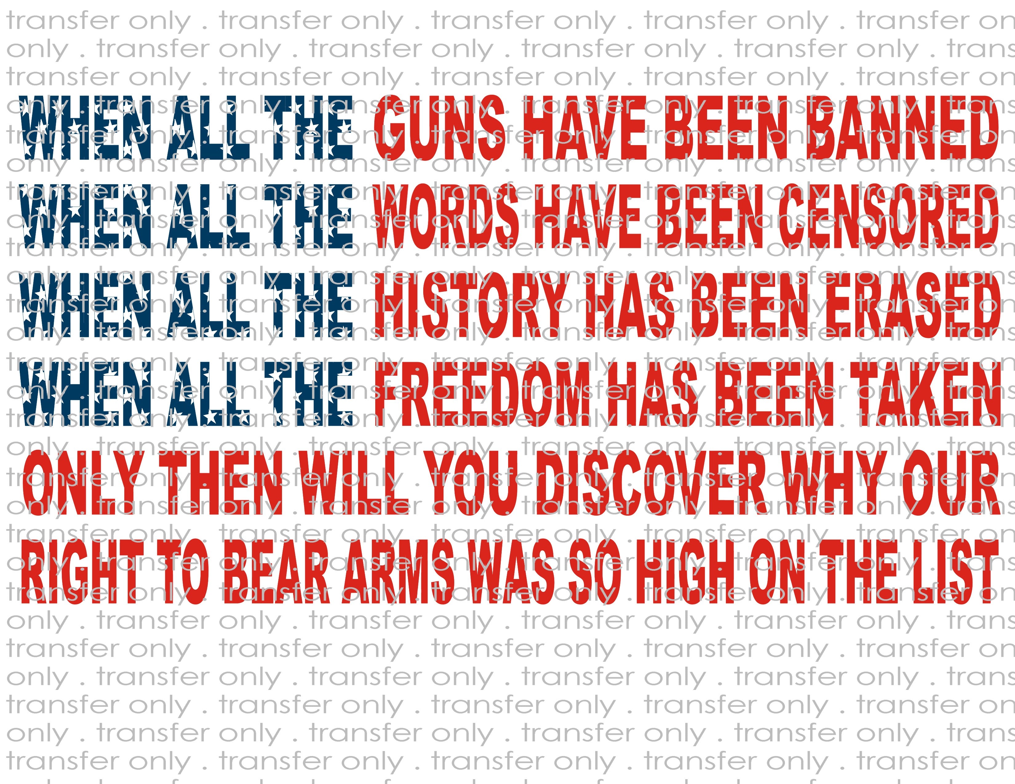 Waterslide, Sublimation Transfers - Patriotic