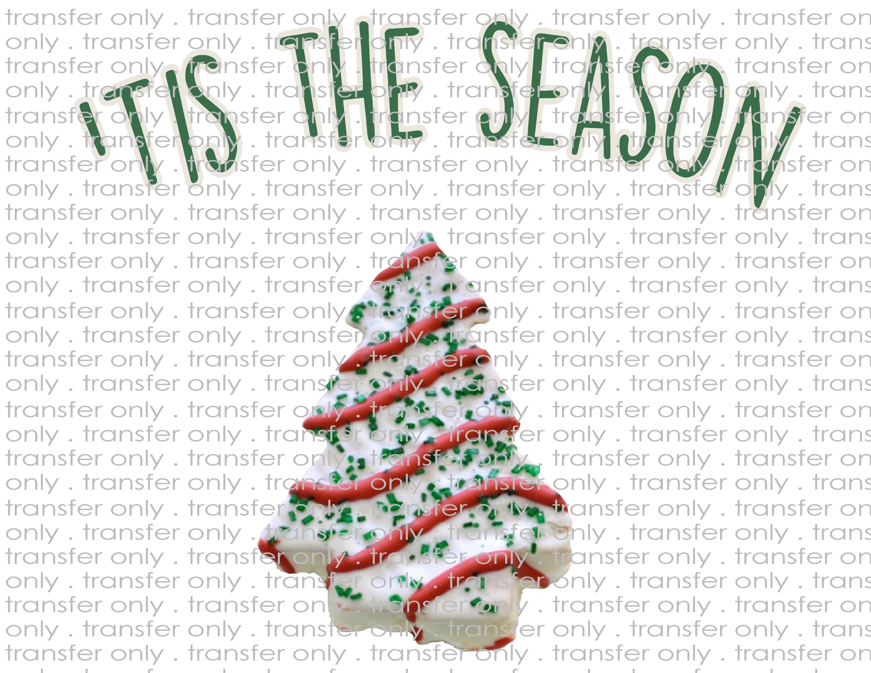 Snack Cake Christmas Tree - Waterslide, Sublimation Transfers