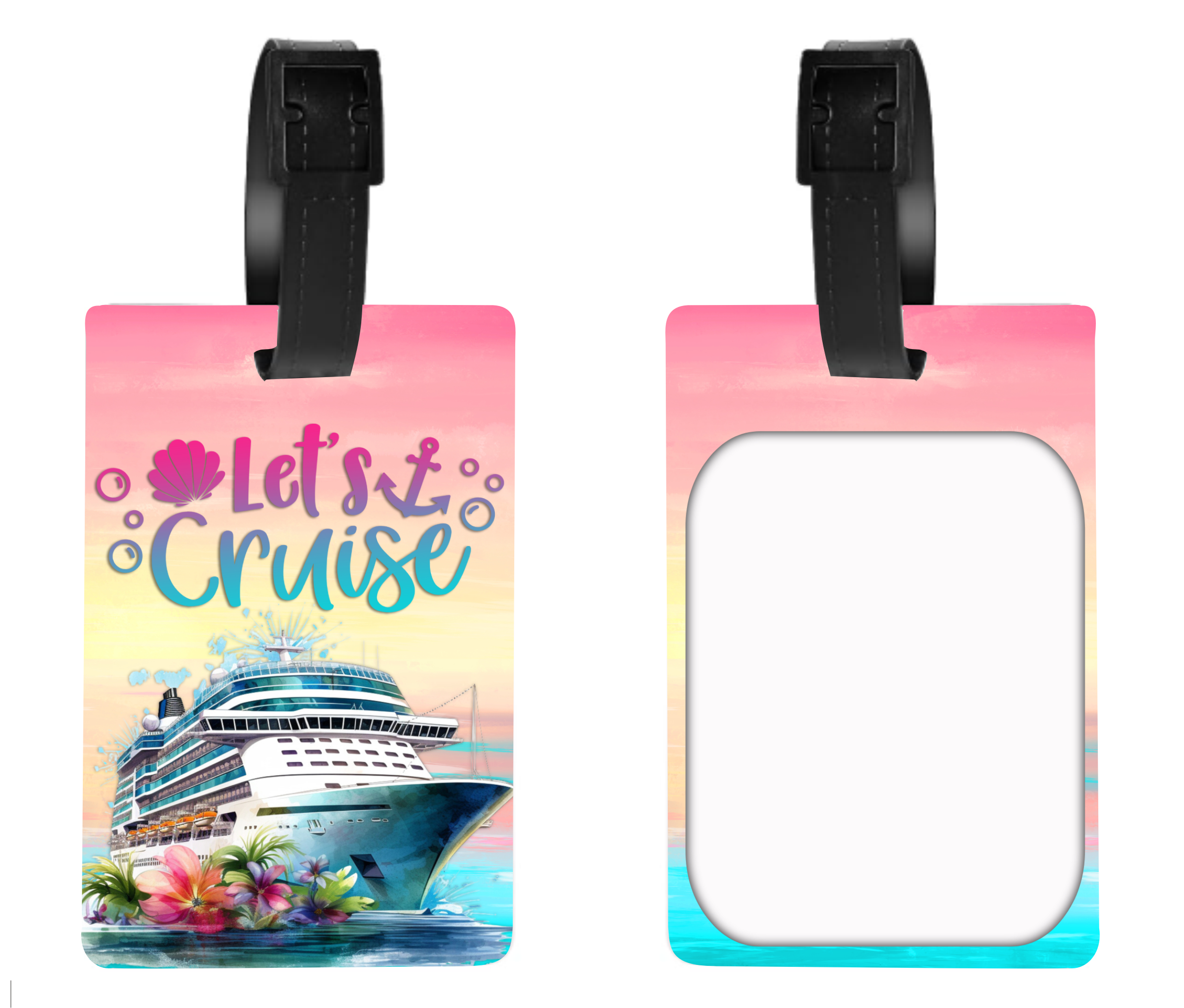 Let's Cruise - Luggage & Bag Tags - Sublimation Transfer