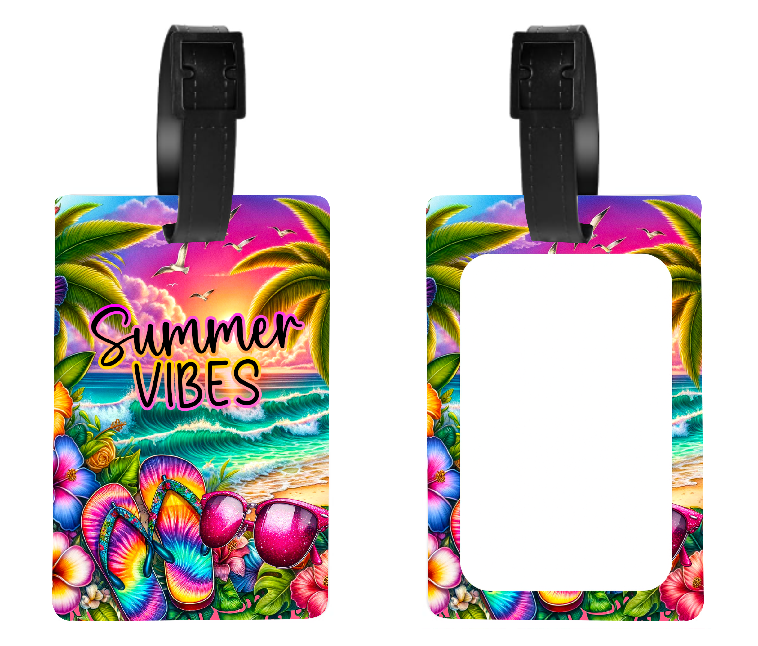 Summer Vibes - Luggage & Bag Tags - Sublimation Transfer