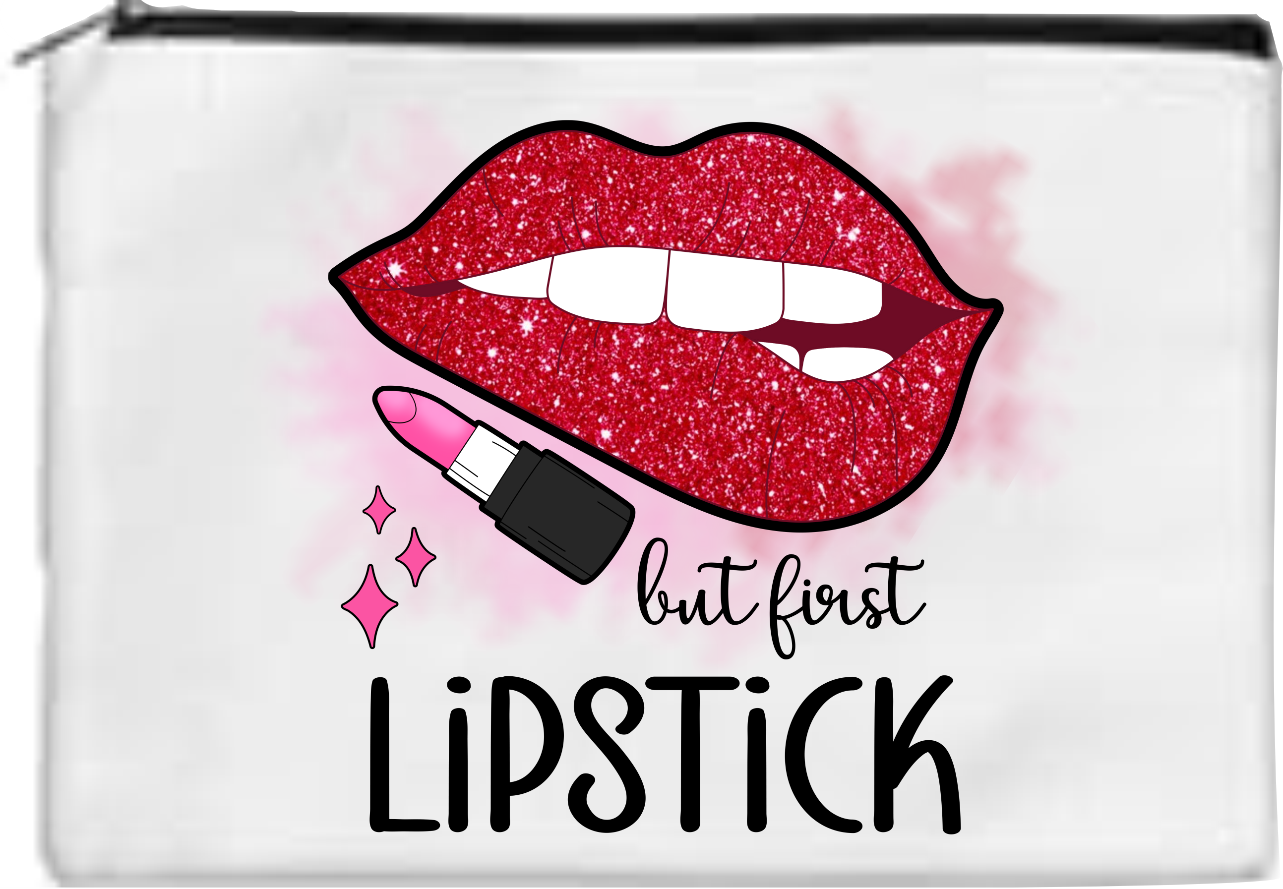 But First, Lipstick - Toiletry/Makeup Bag - Sublimation Transfer