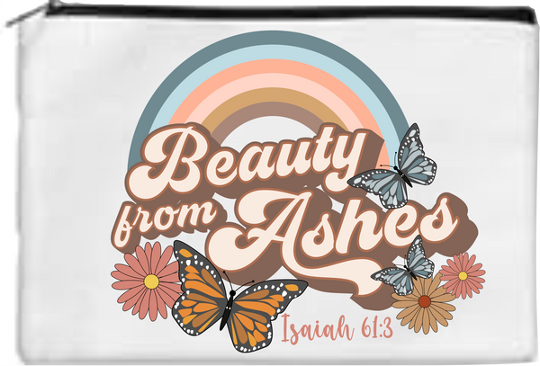 Beauty From Ashes - Toiletry/Makeup Bag - Sublimation Transfer