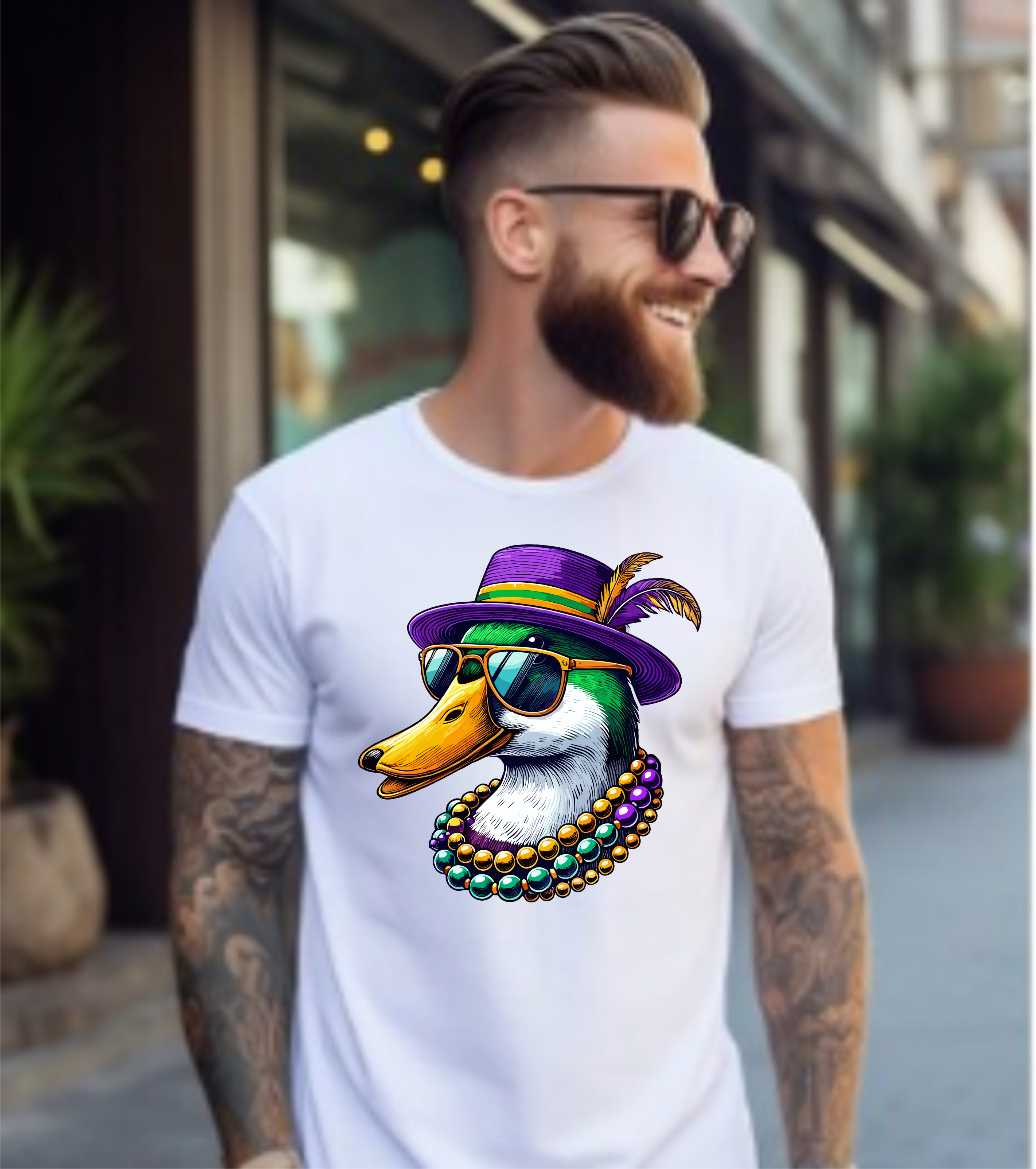 Mardi Gras Duck - DTF Transfer
