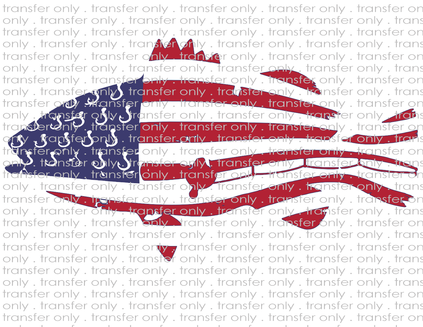 Patriotic Fish - Waterslide, Sublimation Transfers