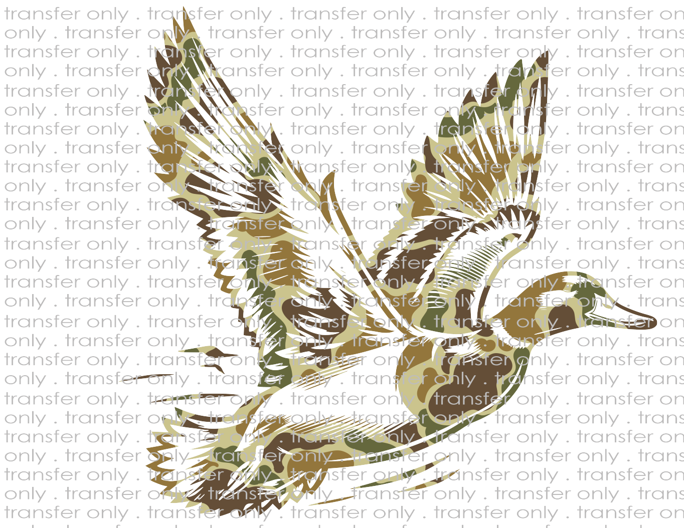 Camo Duck - Waterslide, Sublimation Transfers
