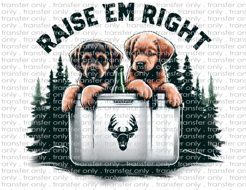Raise Em Right - Waterslide, Sublimation Transfers
