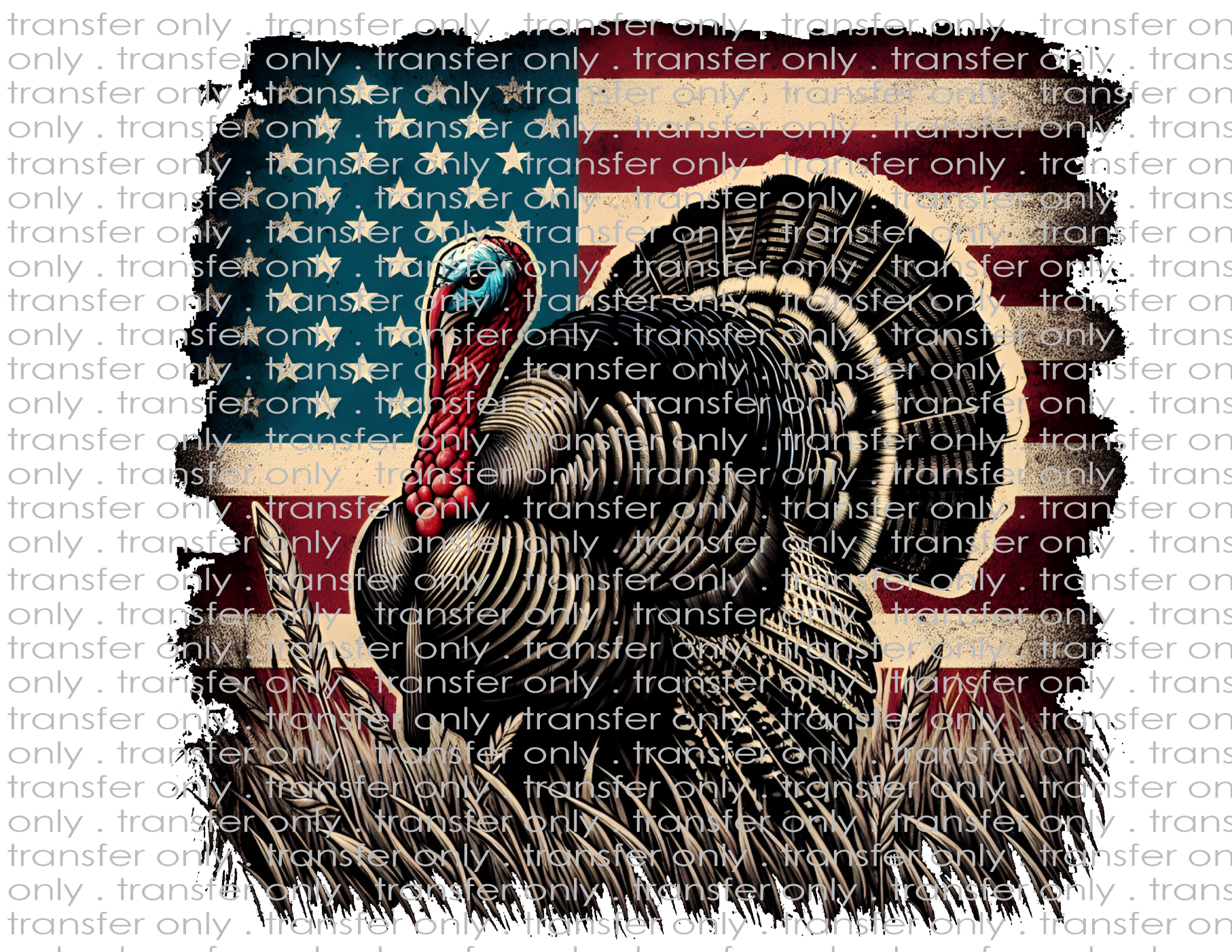 Turkey American Flag - Waterslide, Sublimation Transfers