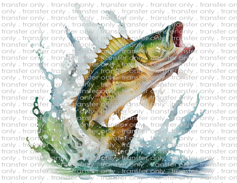 Watercolor Jumping Fish - Waterslide, Sublimation Transfers