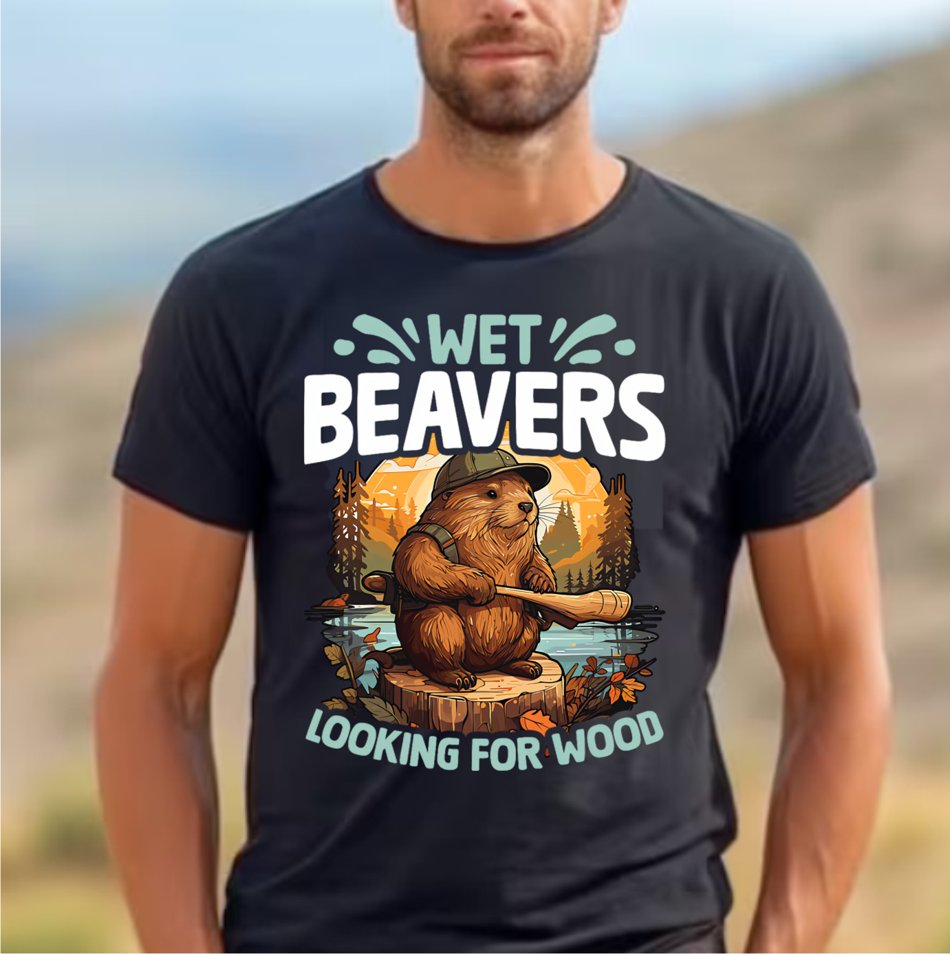 Wet Beavers Looking For Wood - DTF Transfer