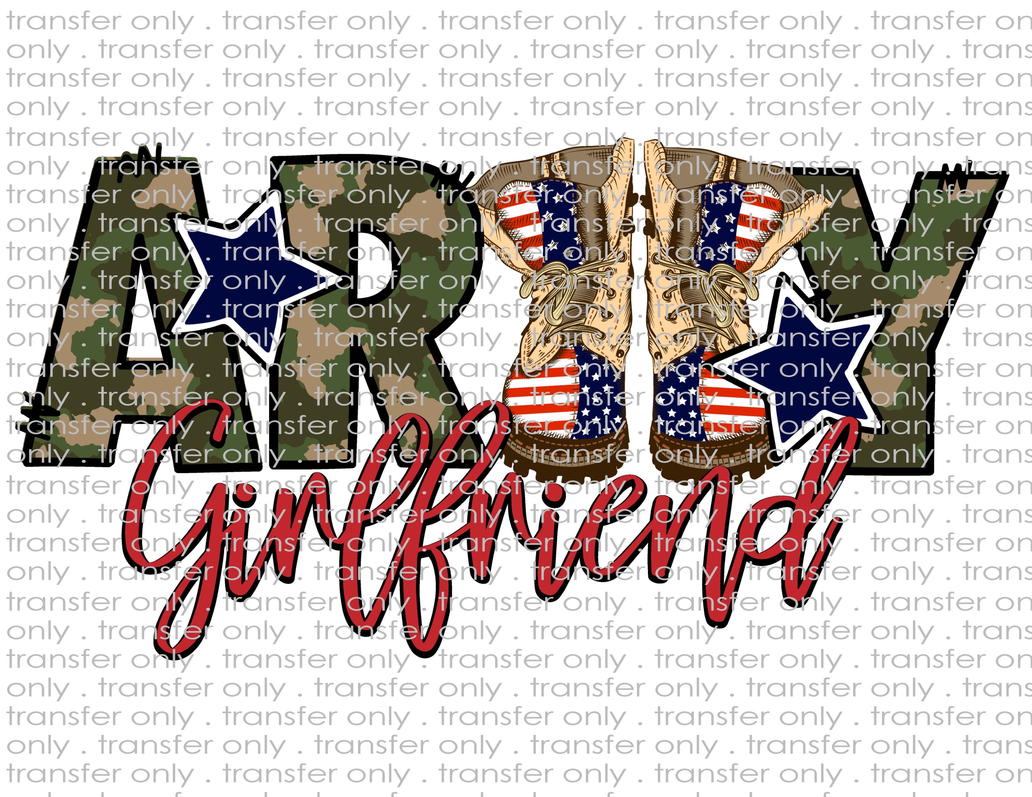 Army Girlfriend - Waterslide, Sublimation Transfers