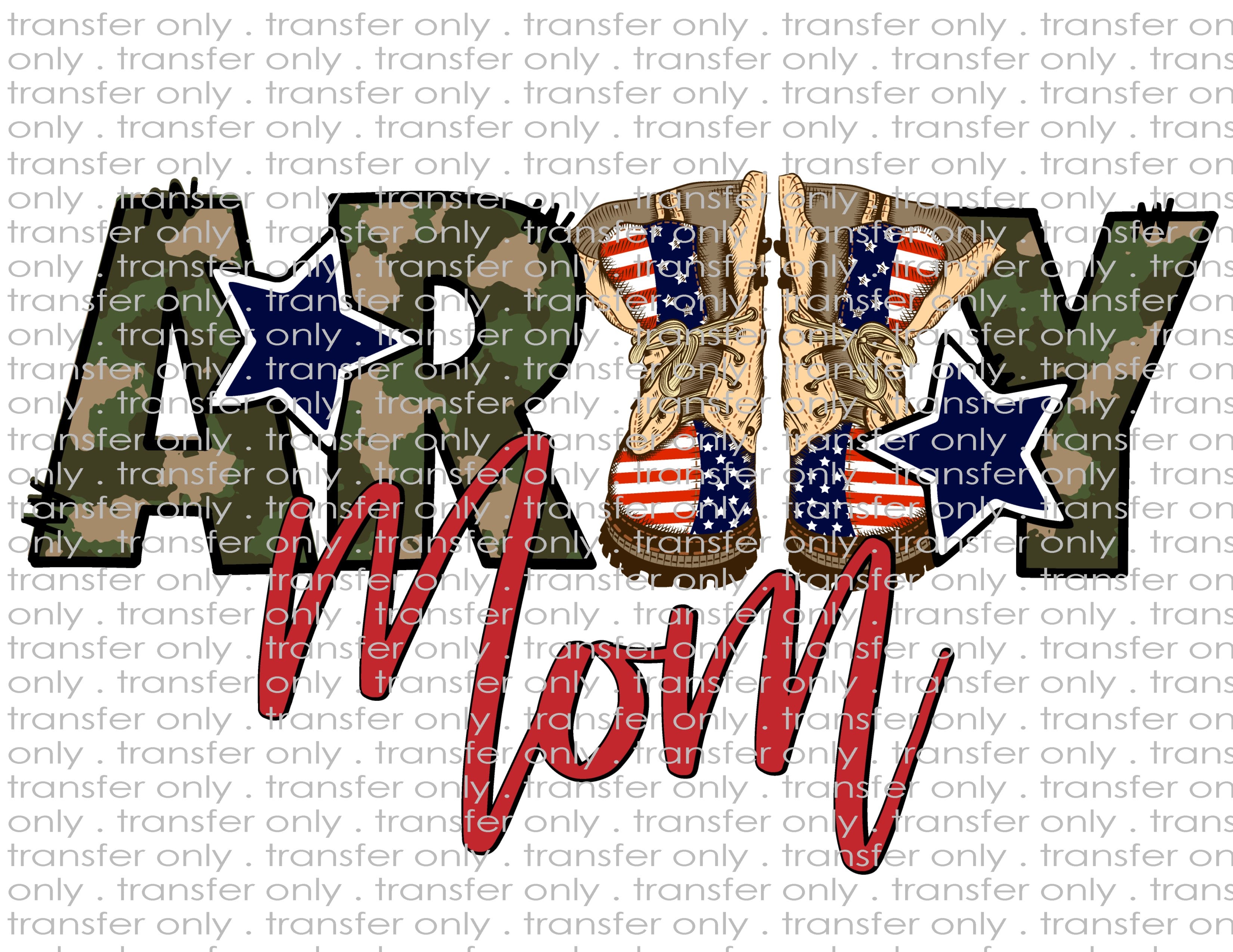 Army Mom - Waterslide, Sublimation Transfers