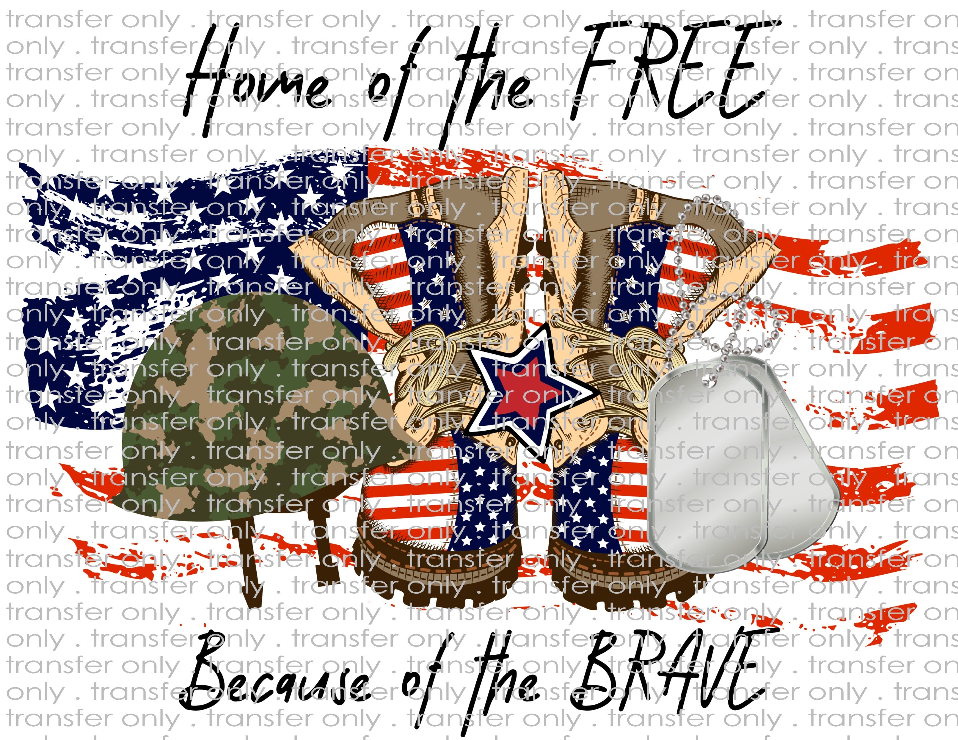 Home of the Free - Waterslide, Sublimation Transfers