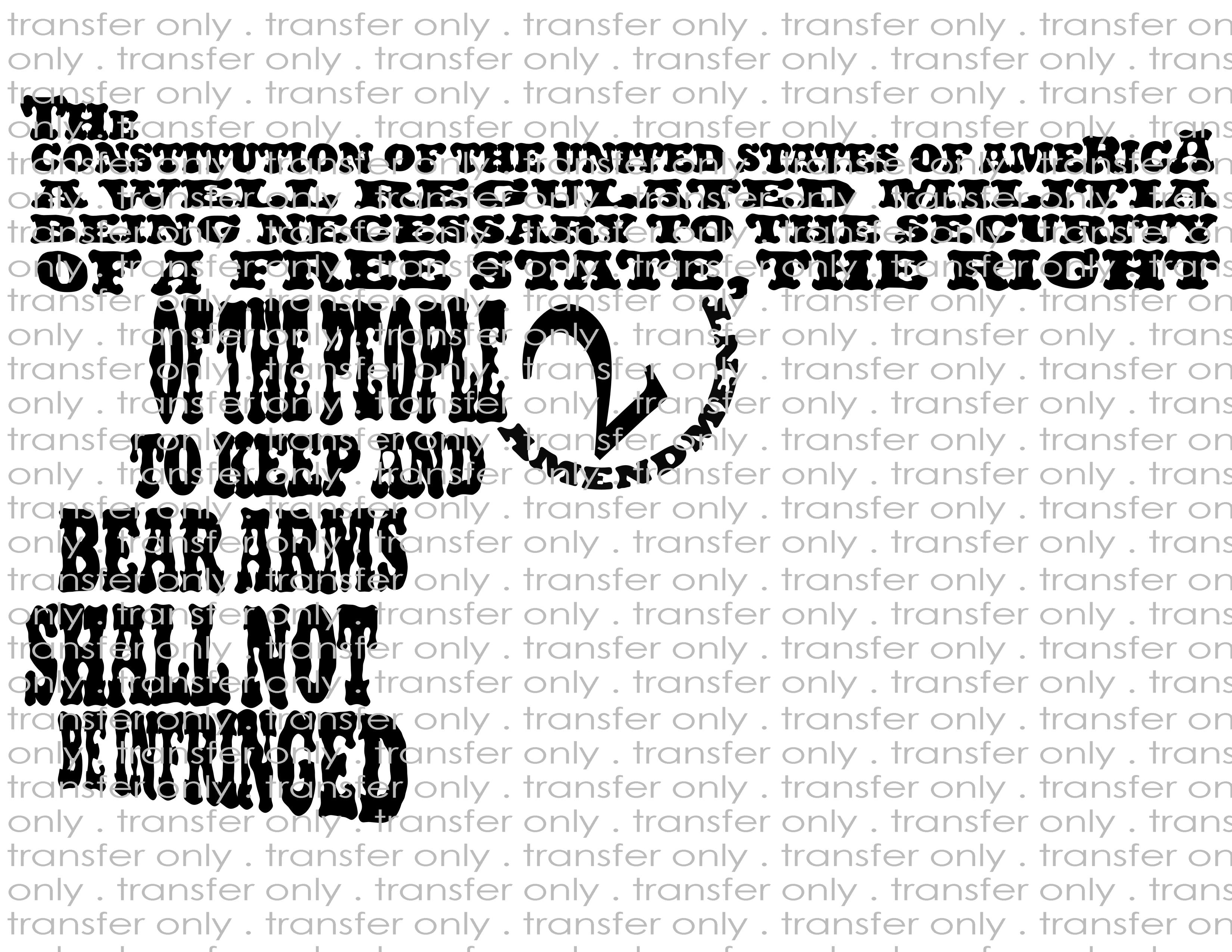 2nd Amendment - Waterslide, Sublimation Transfers