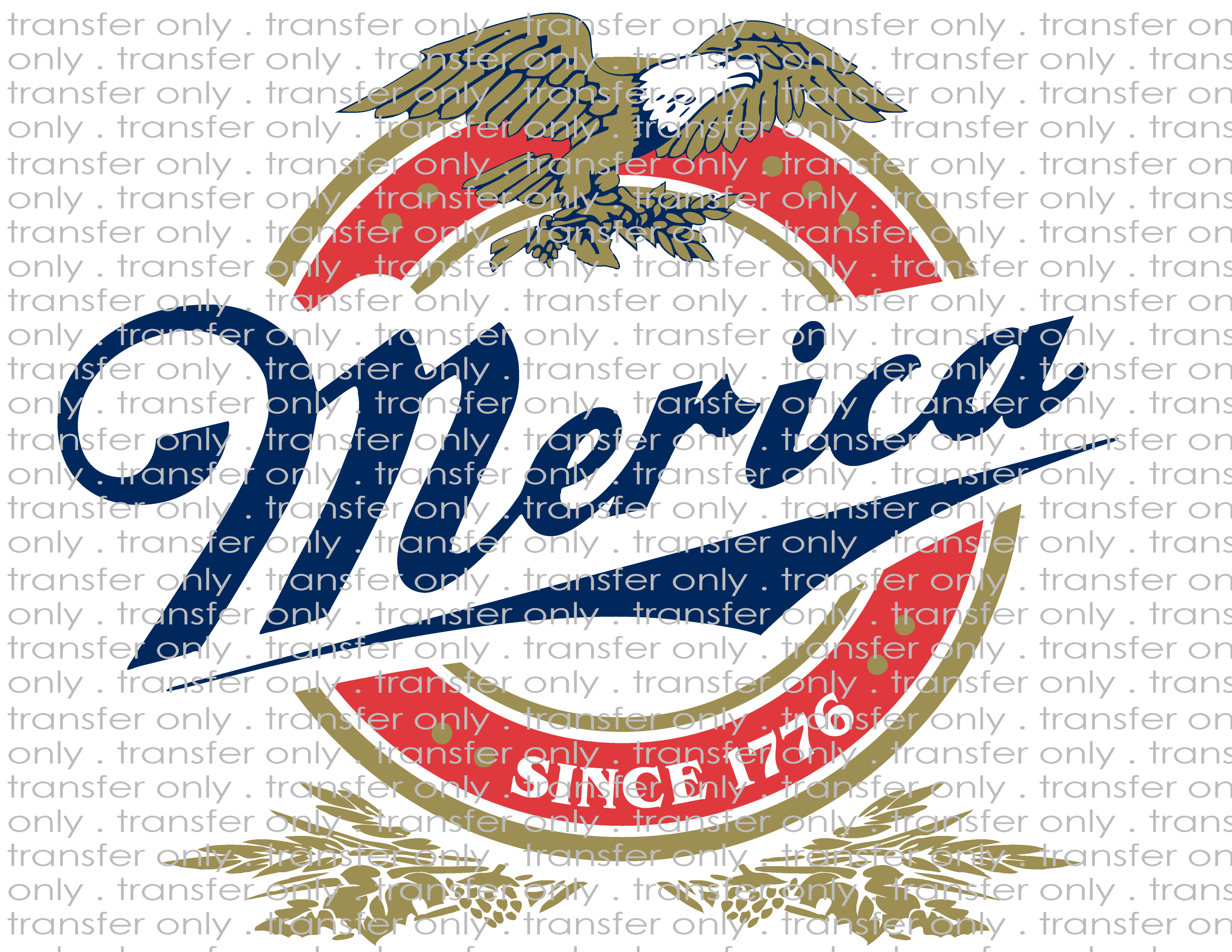 Merica - Waterslide, Sublimation Transfers