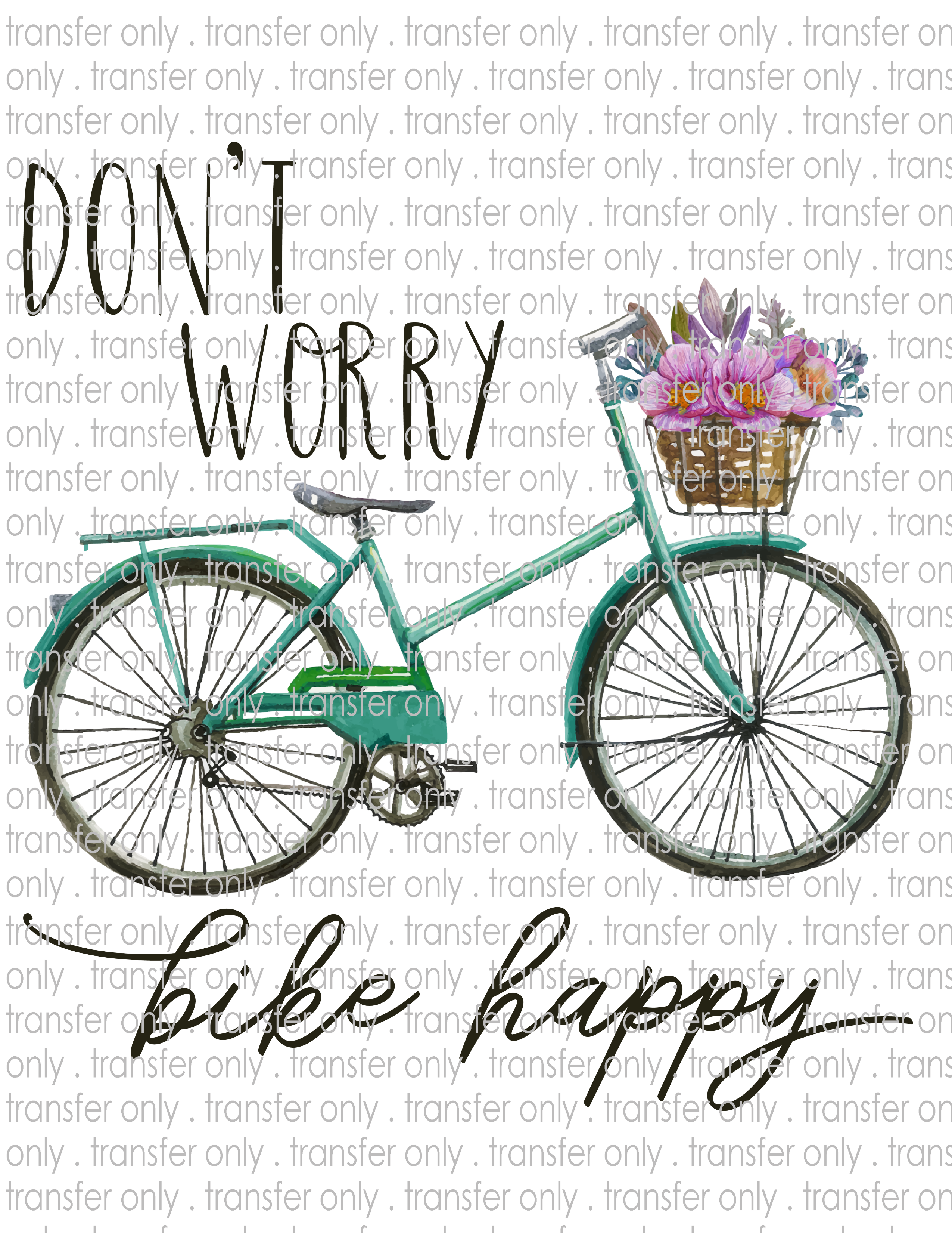 Bike Happy - Waterslide, Sublimation Transfers