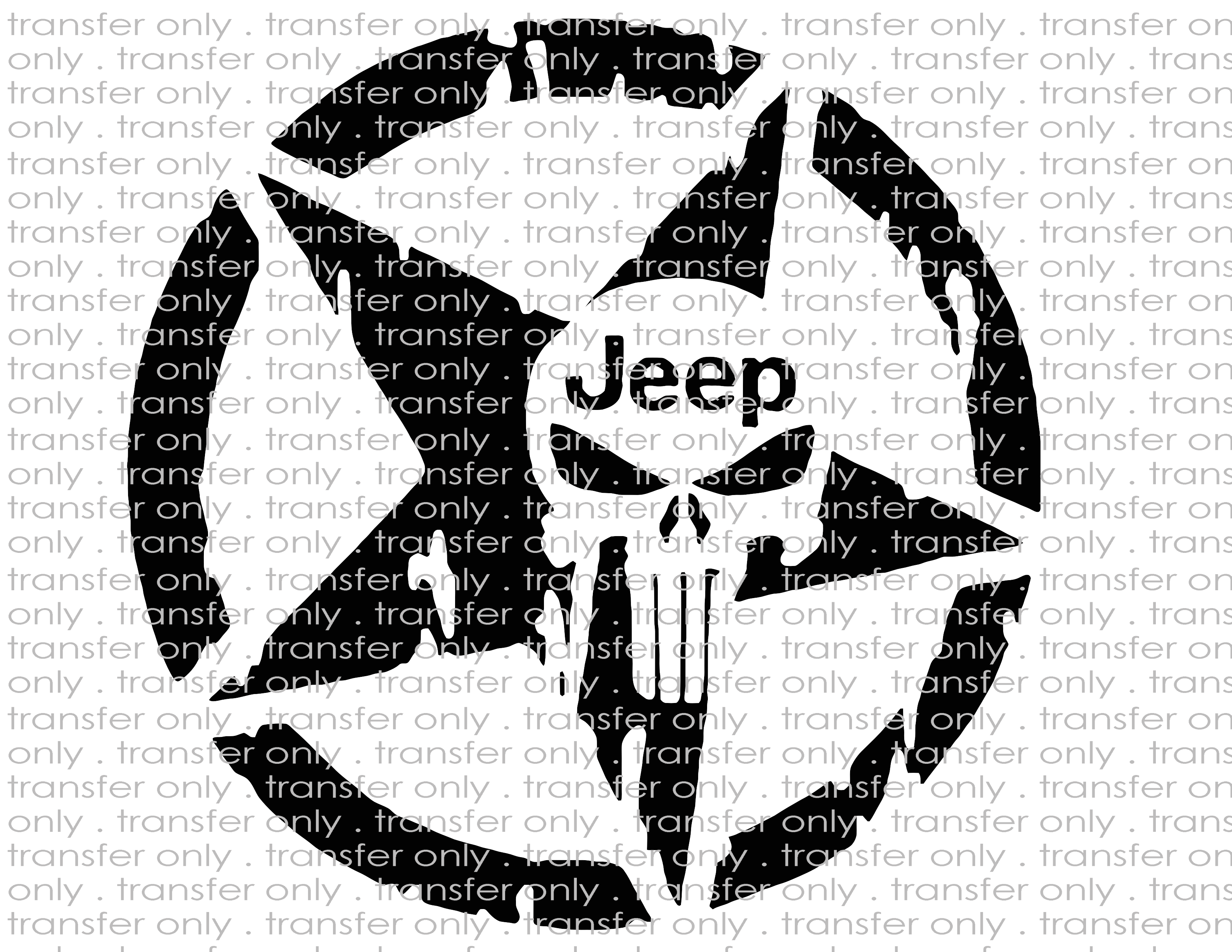 Jeep Punisher - Waterslide, Sublimation Transfers