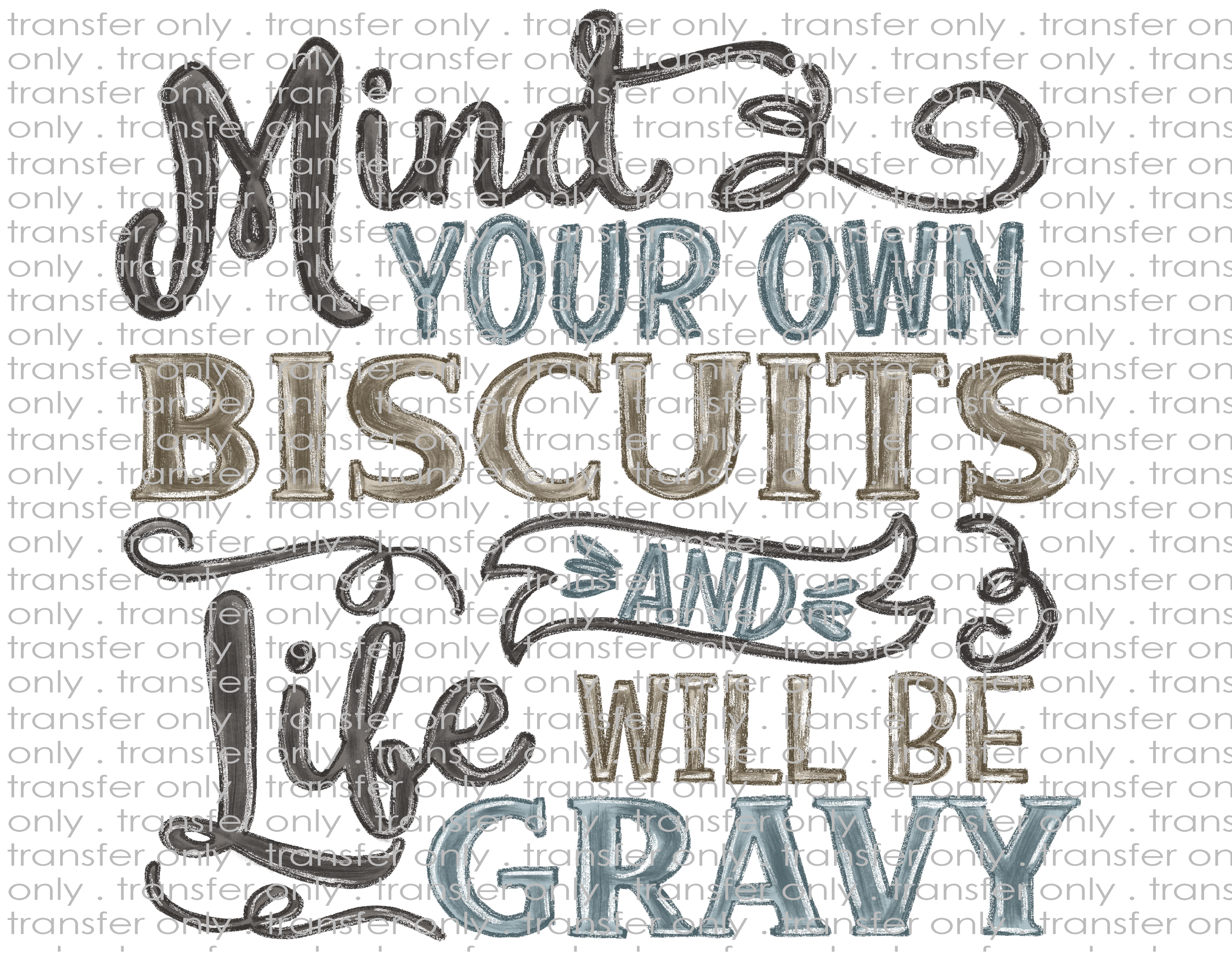 Southern Chalk Style - Waterslide, Sublimation Transfers