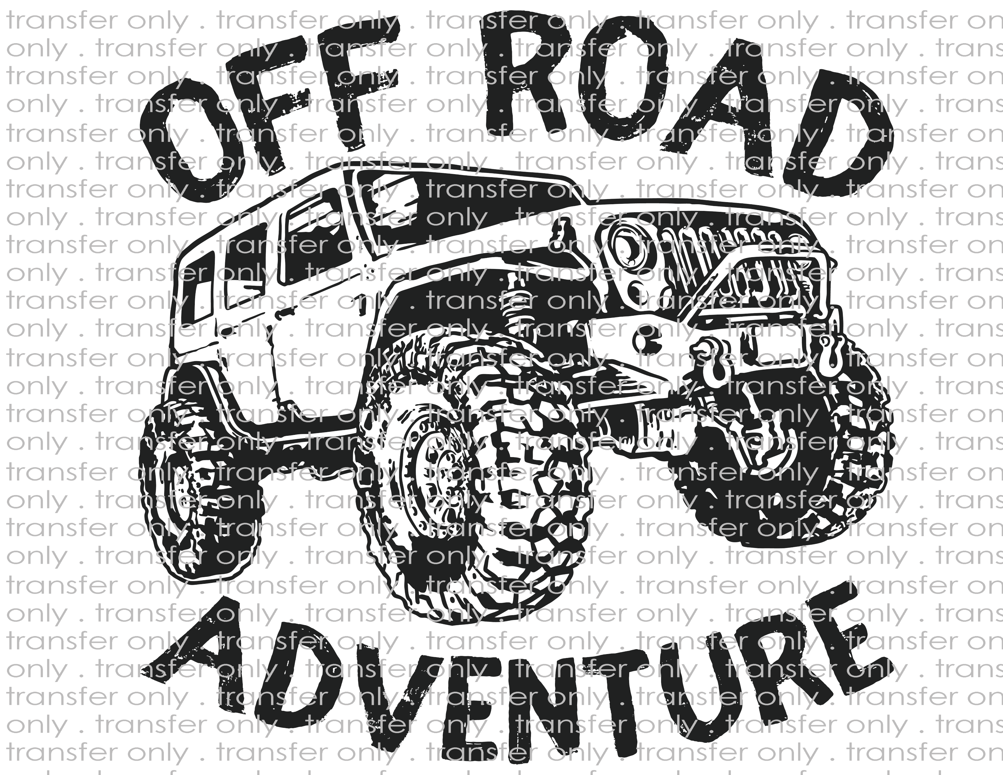 Off Road Adventures - Waterslide, Sublimation Transfers